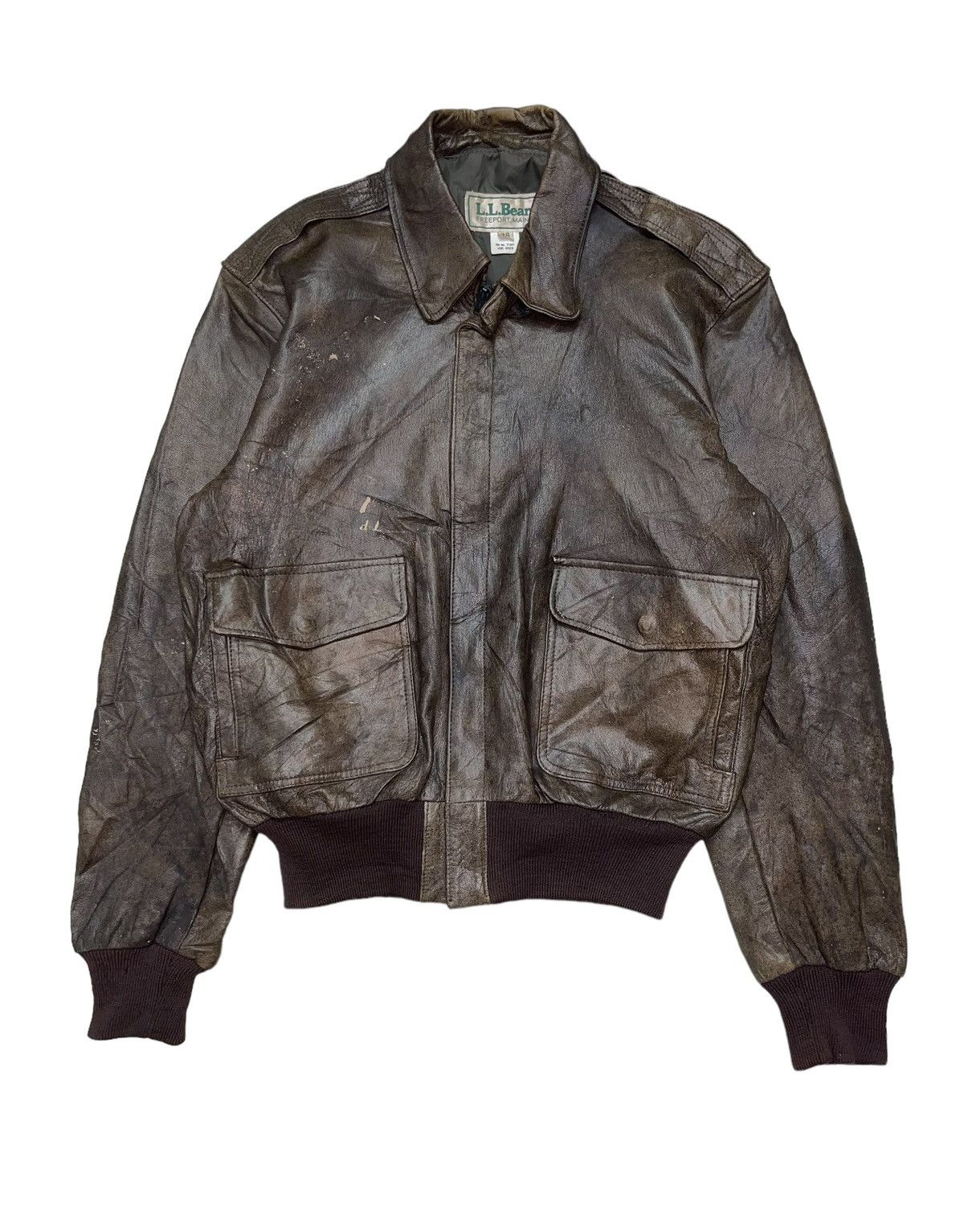 Vintage Type A2 L.L.Bean Goatskin Leather Jacket