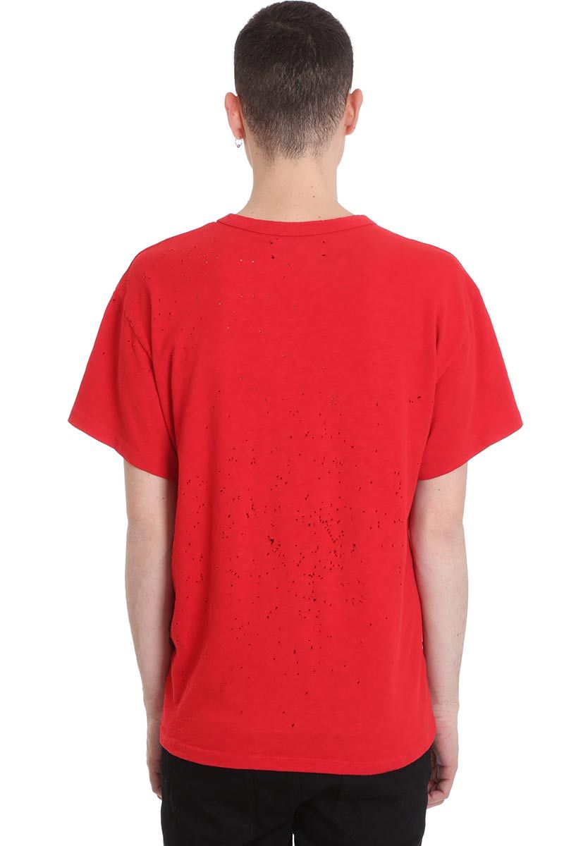 Amiri Red Shotgun Distressed T-Shirt Size US S / EU 44-46 / 1 - 3 Thumbnail