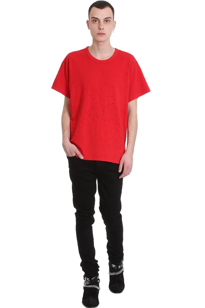 Amiri Red Shotgun Distressed T-Shirt Size US S / EU 44-46 / 1 - 2 Thumbnail