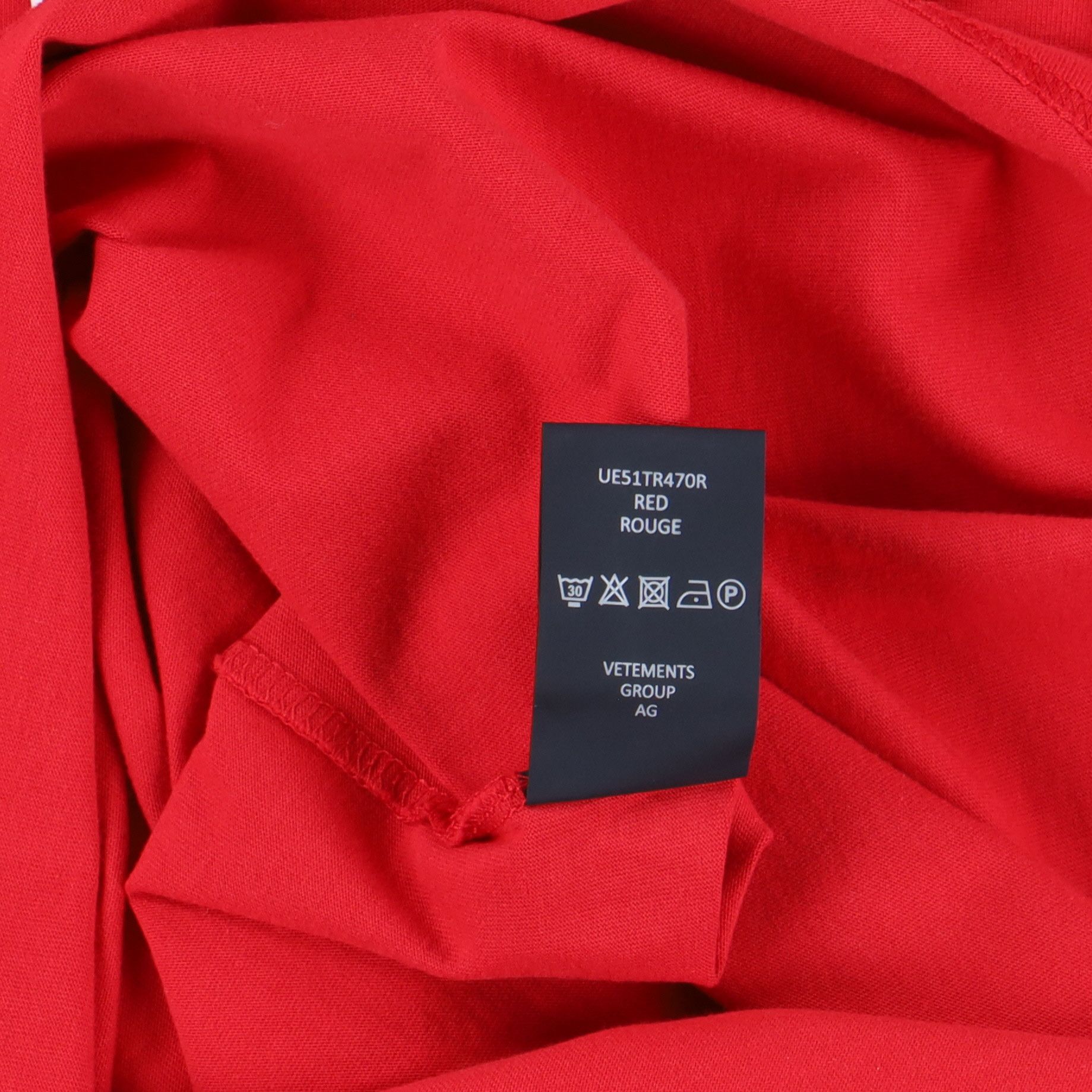 Vetements Red Haute Couture Embroidered Logo T-Shirt Size US XS / EU 42 / 0 - 7 Thumbnail
