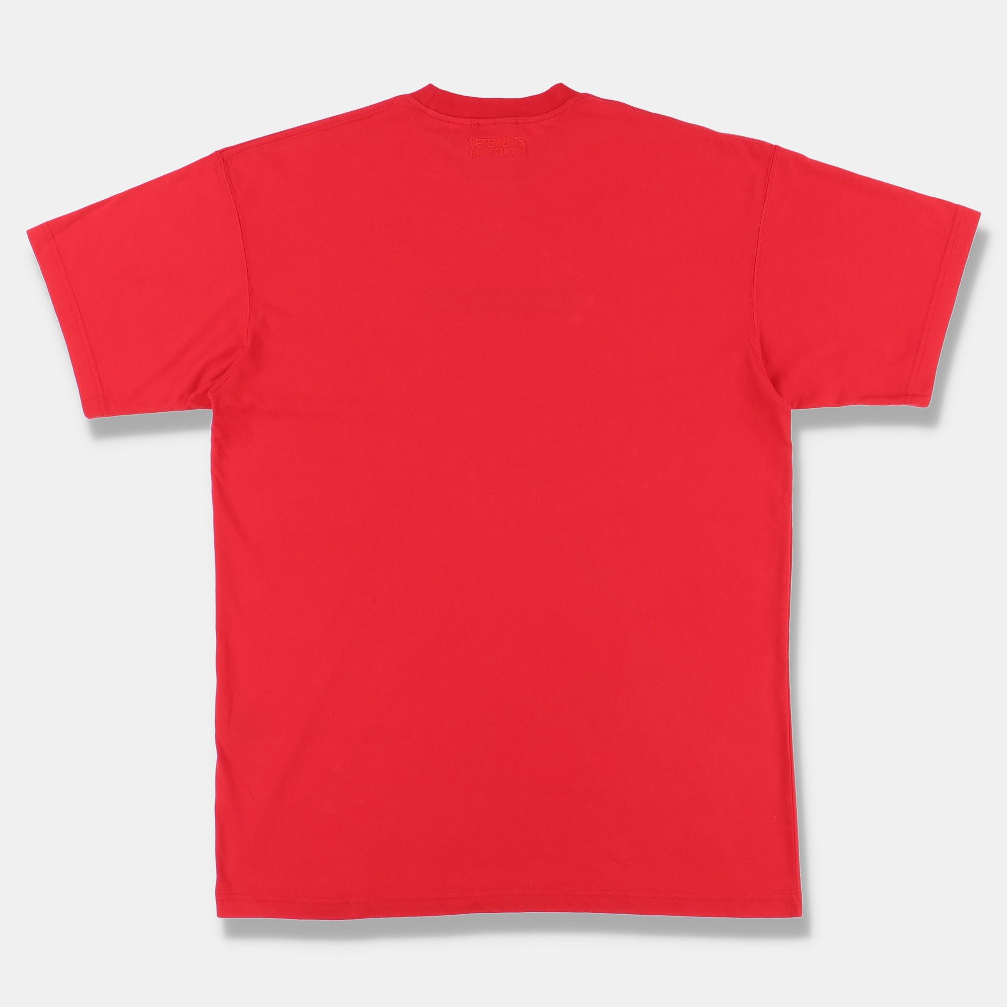 Vetements Red Haute Couture Embroidered Logo T-Shirt Size US XS / EU 42 / 0 - 8 Thumbnail