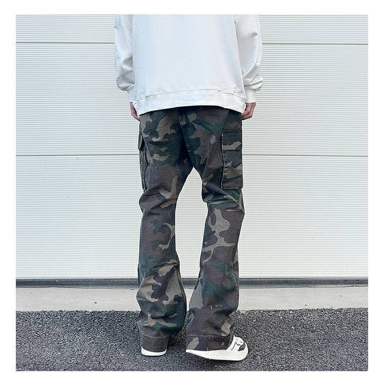 Other washed faded skate hiphop camo cargo flared pants Size US 32 / EU 48 - 5 Thumbnail
