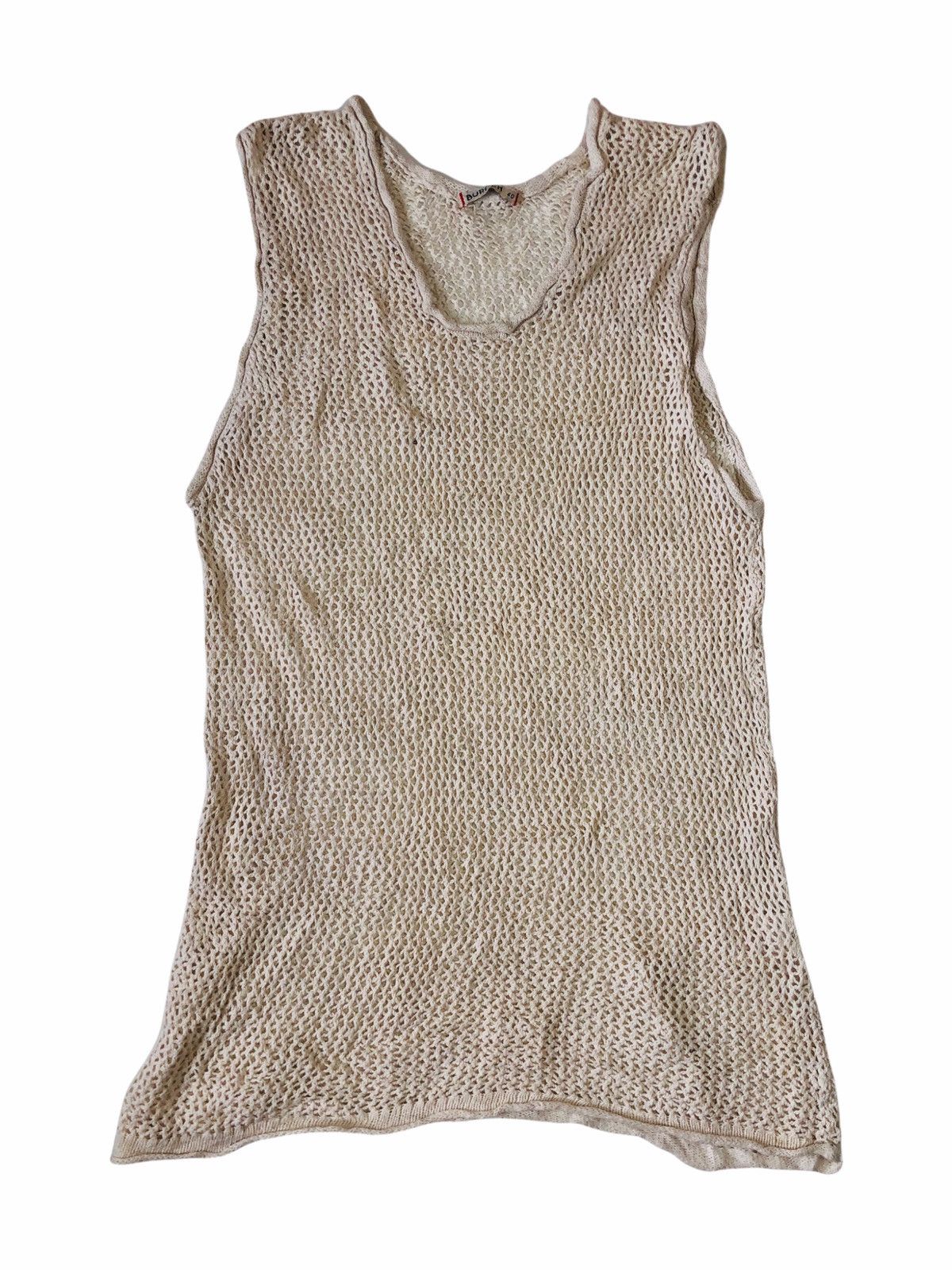 image of Ppfm Delete24H1990S Burden - Open Knitted Tank Top in White, Men's (Size Large)
