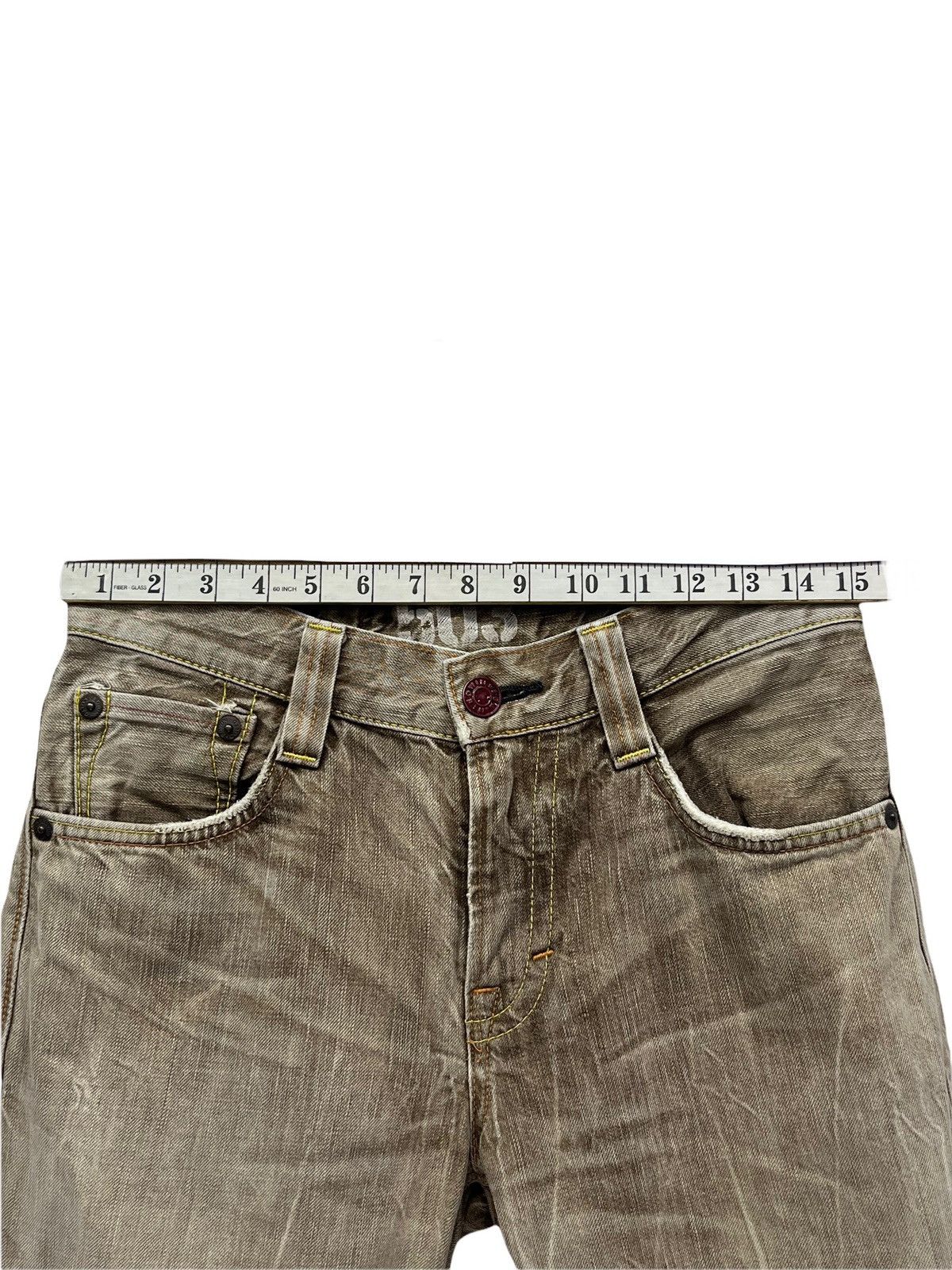 Edwin × Vintage EDWIN JAPAN🔥90’s Distressed Bleach Brown Minimalist Flare💥 Size US 29 - 12 Thumbnail