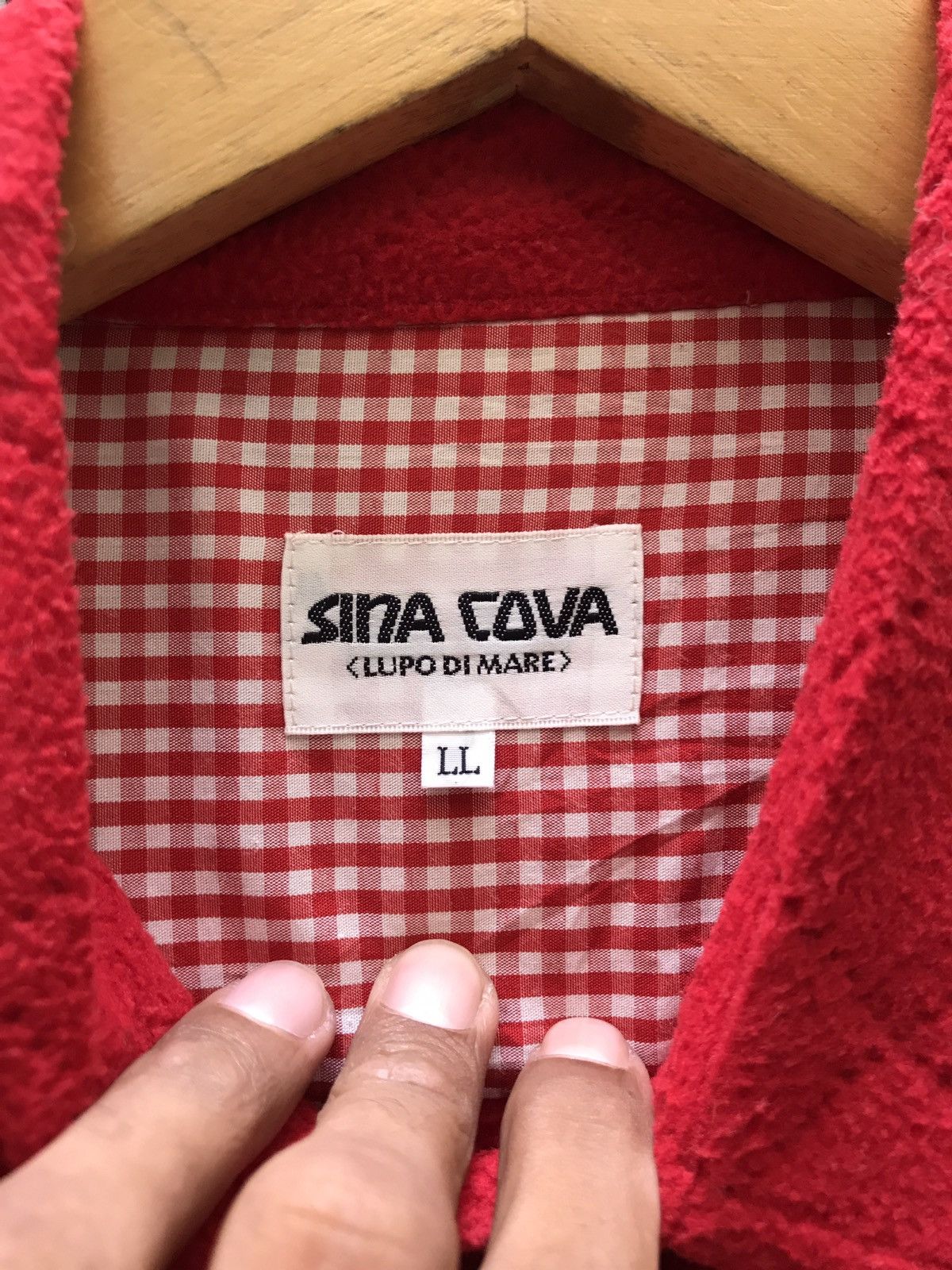 Japanese Brand SINA COVA LUPO DI MARE FLEECE BUTTON SHIRT MADE IN JAPAN Size US L / EU 52-54 / 3 - 7 Thumbnail