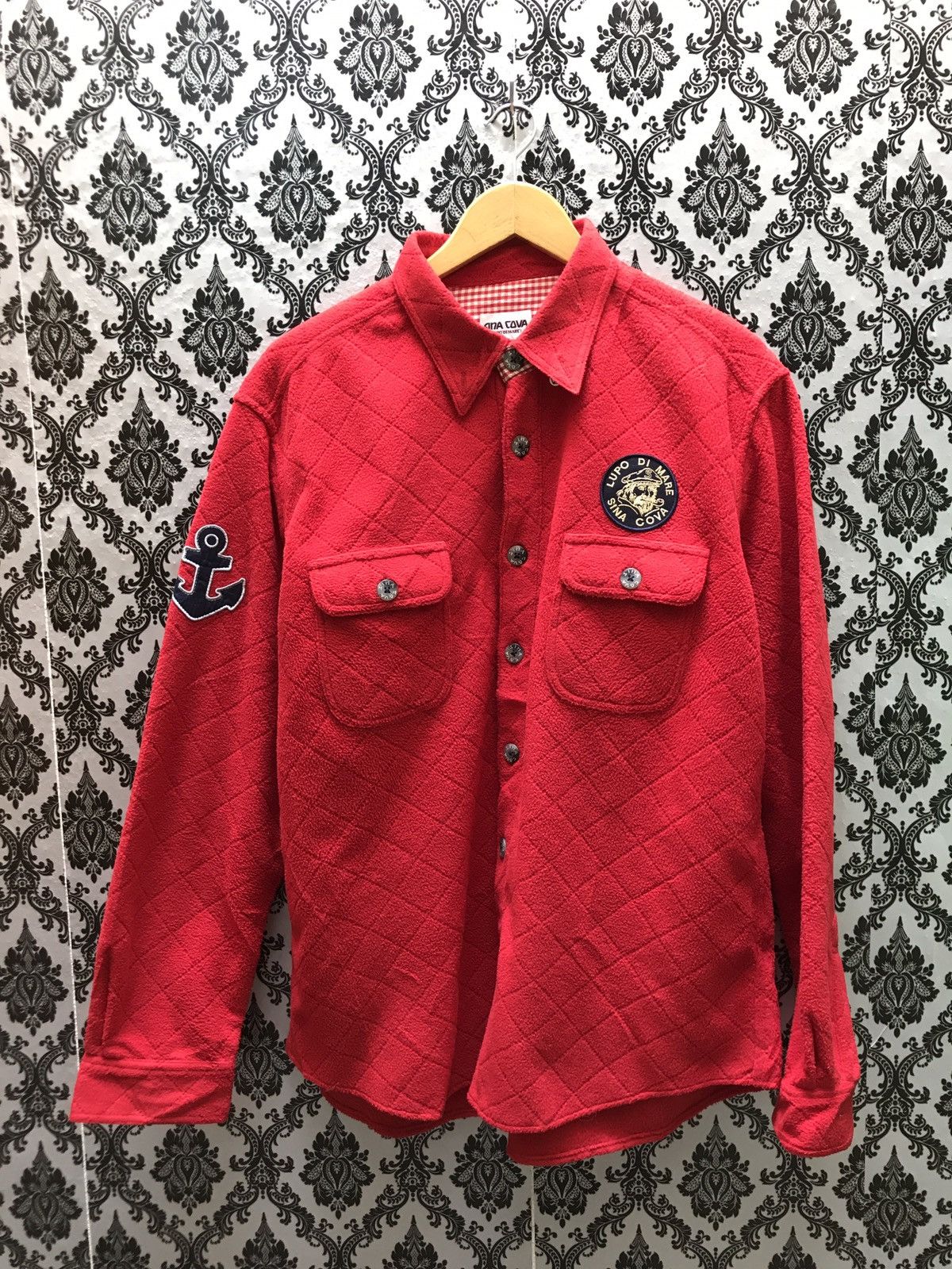 Japanese Brand SINA COVA LUPO DI MARE FLEECE BUTTON SHIRT MADE IN JAPAN Size US L / EU 52-54 / 3 - 1 Thumbnail