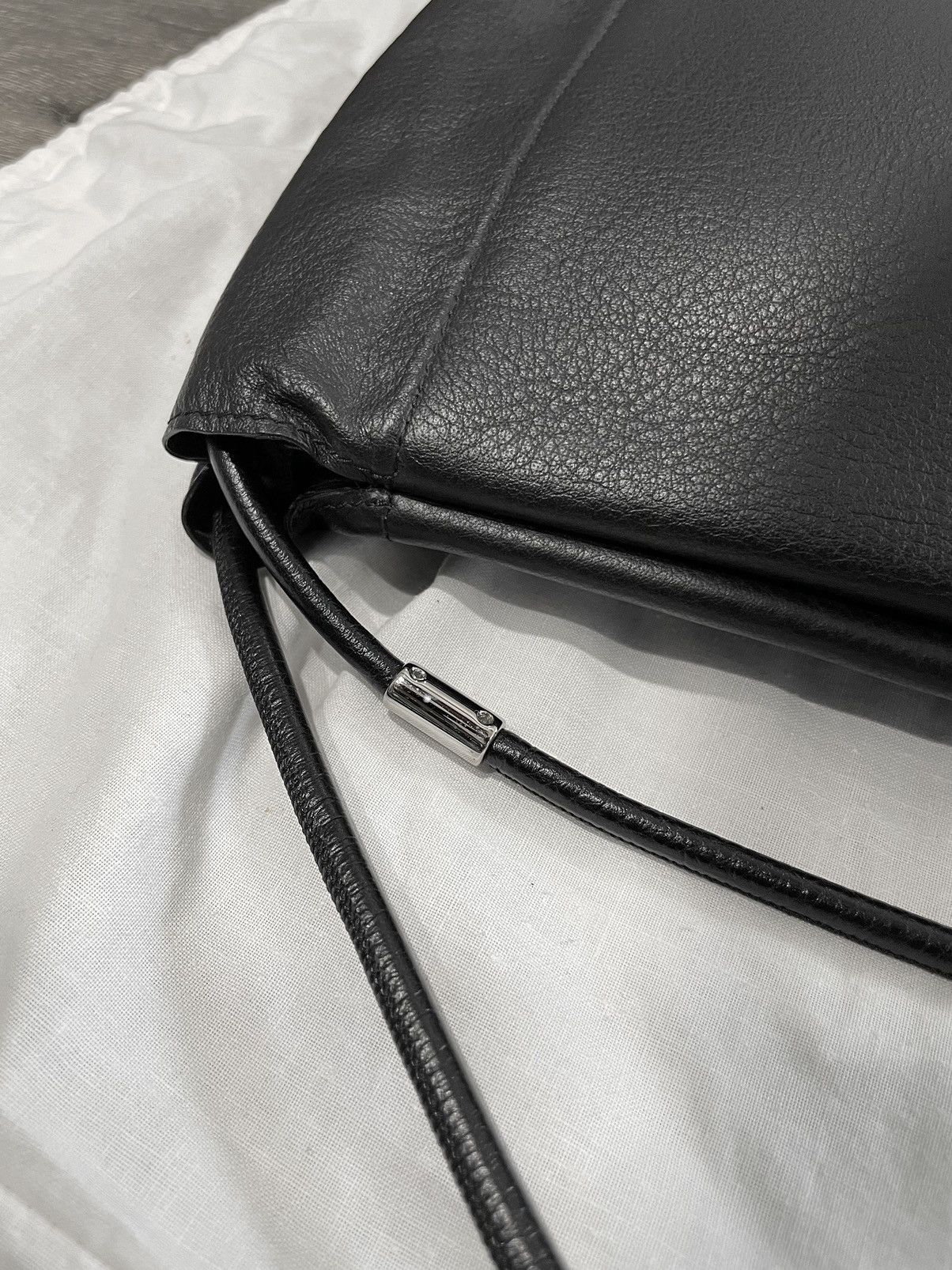 Balenciaga BALENCIAGA Leather Drawstring Backpack Bag Size ONE SIZE - 9 Thumbnail