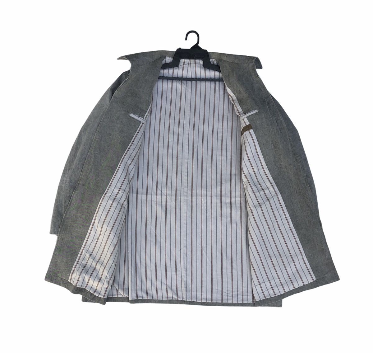 Yohji Yamamoto Y's For Men Waist String Cracked Grey Jacket Size US M / EU 48-50 / 2 - 11 Thumbnail