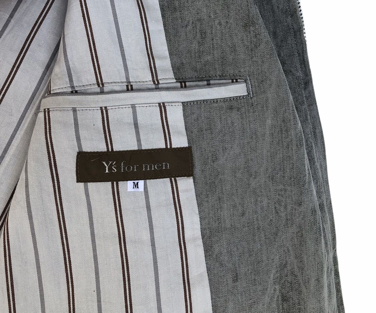 Yohji Yamamoto Y's For Men Waist String Cracked Grey Jacket Size US M / EU 48-50 / 2 - 8 Thumbnail