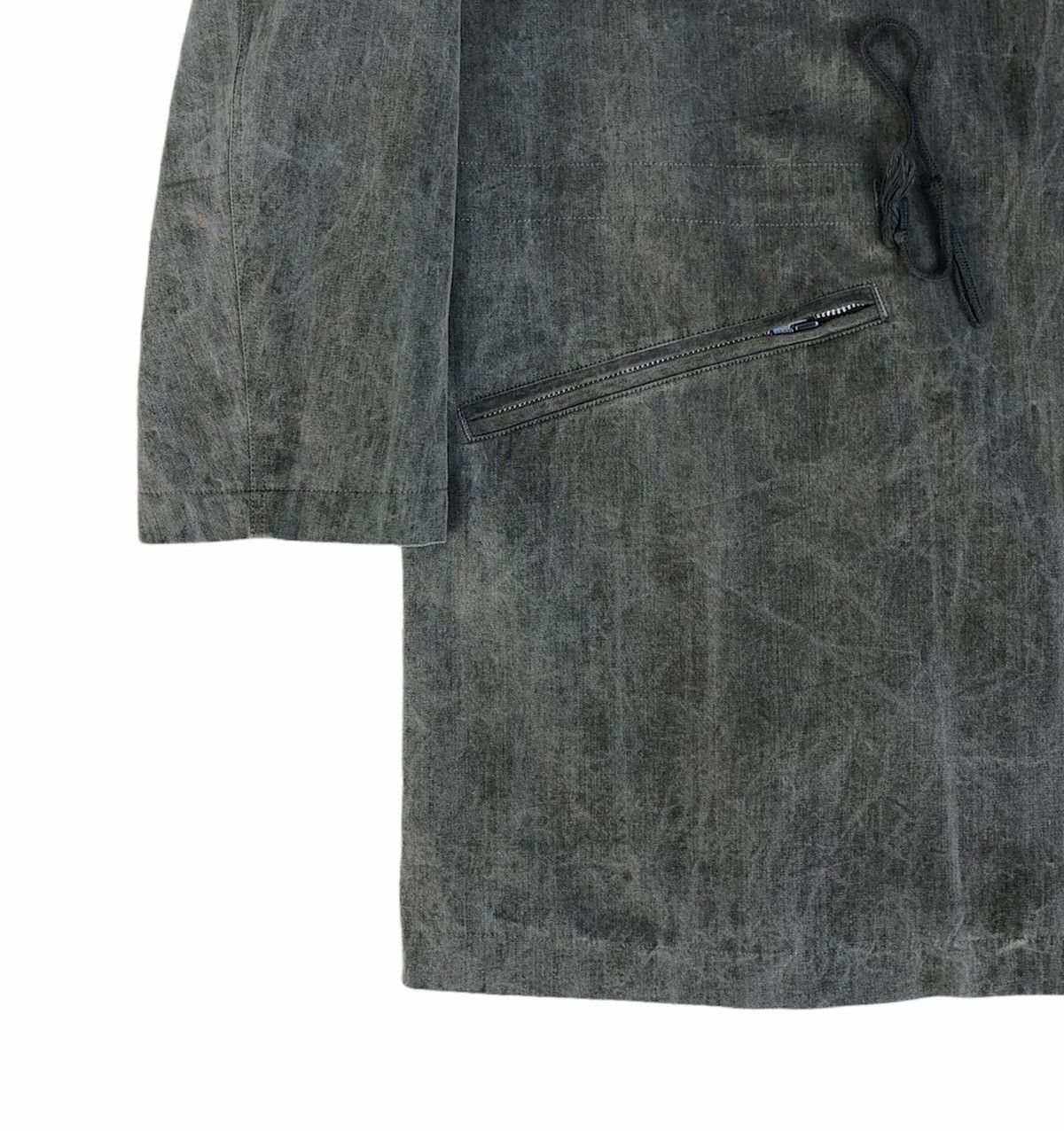 Yohji Yamamoto Y's For Men Waist String Cracked Grey Jacket Size US M / EU 48-50 / 2 - 6 Thumbnail