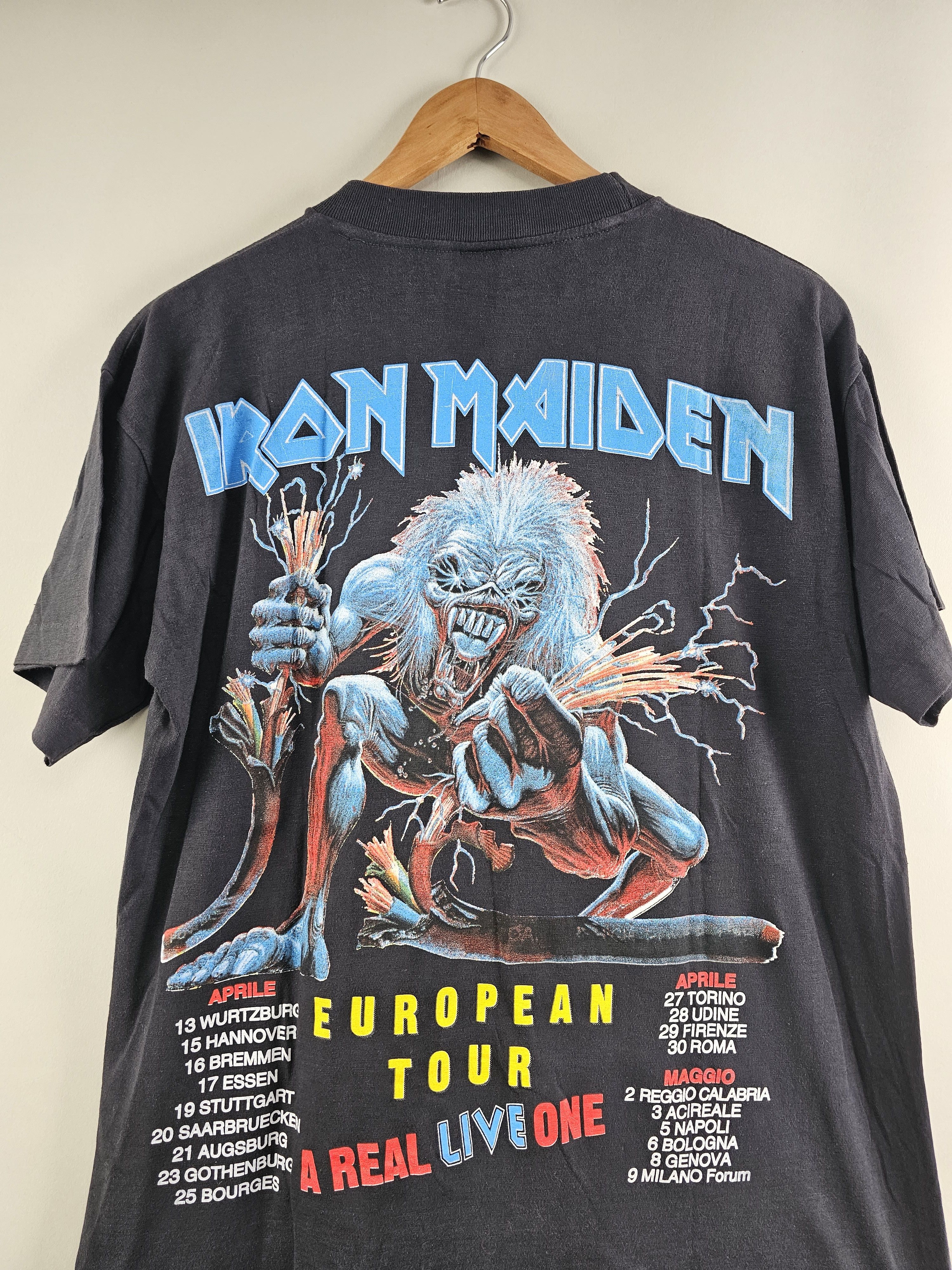 Band Tees × Iron Maiden × Vintage 1993 Iron Maiden A Real Live One Size US L / EU 52-54 / 3 - 6 Thumbnail