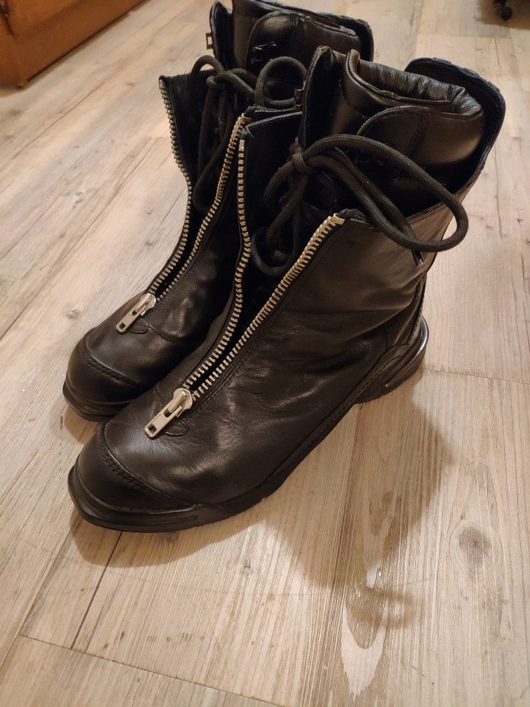 Adidas × Y-3 × Yohji Yamamoto FW08 Y-3 front zip and lace up ankle