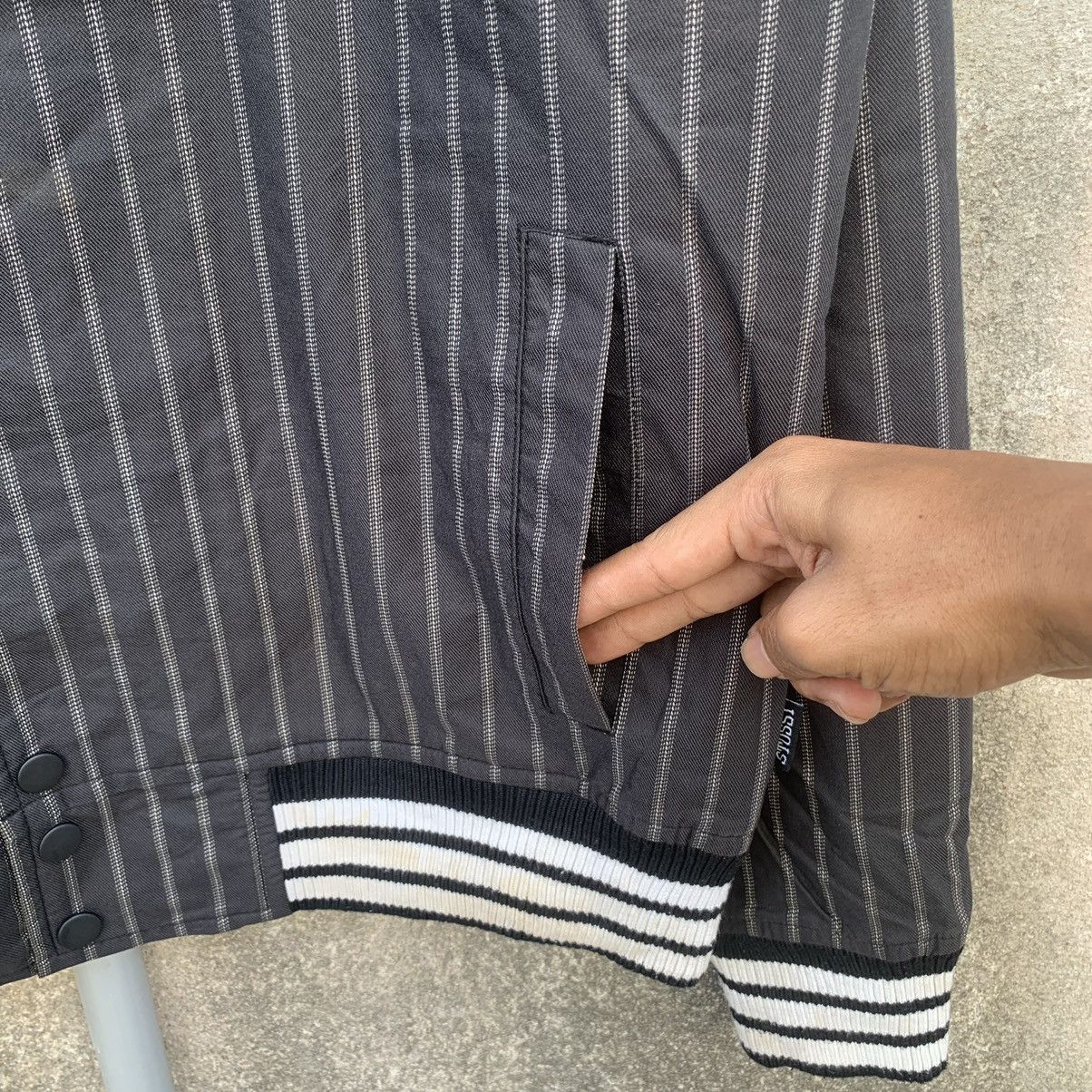 Stussy Stussy Authentic Gear Striped Varsity Jacket Size US M / EU 48-50 / 2 - 6 Thumbnail