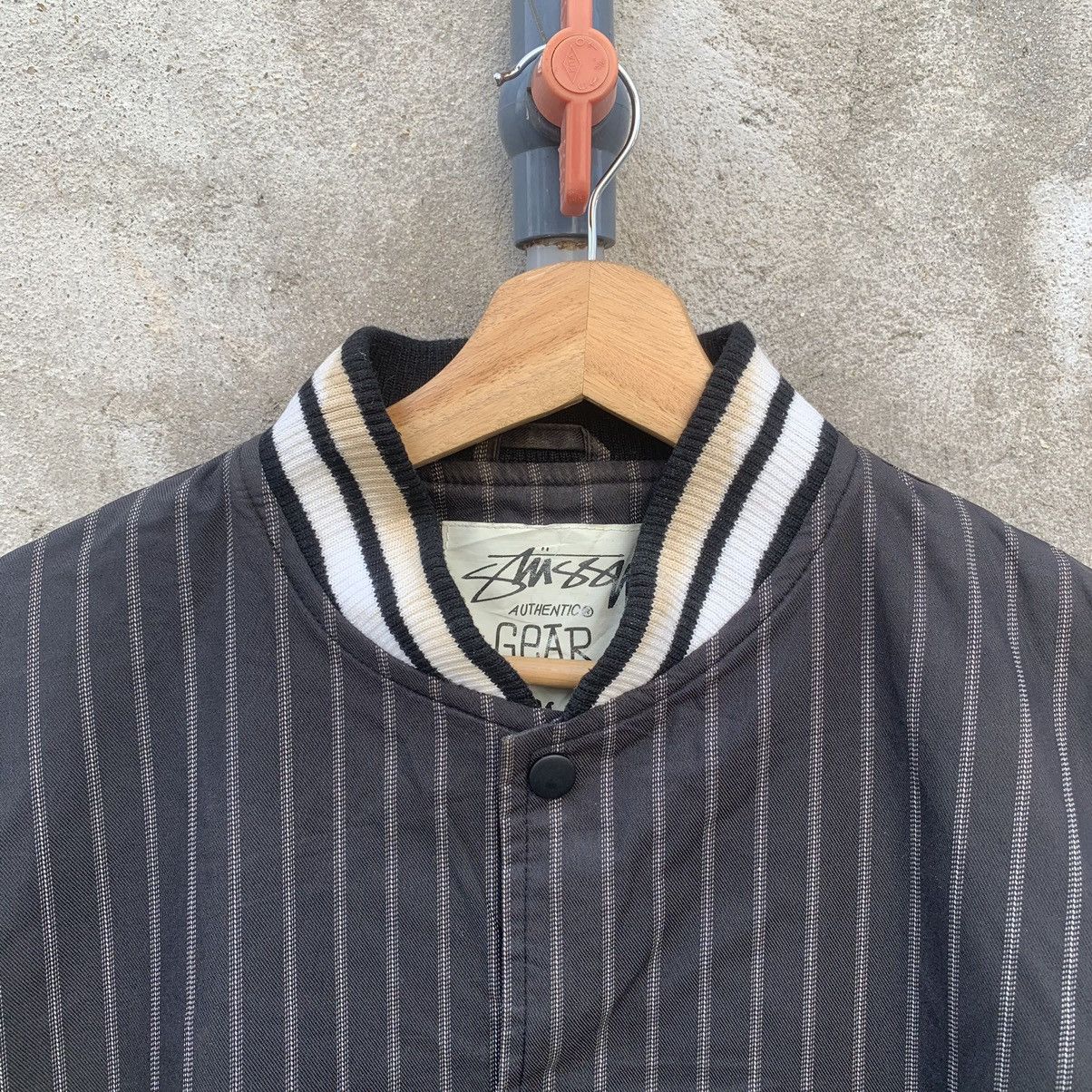 Stussy Stussy Authentic Gear Striped Varsity Jacket Size US M / EU 48-50 / 2 - 3 Thumbnail