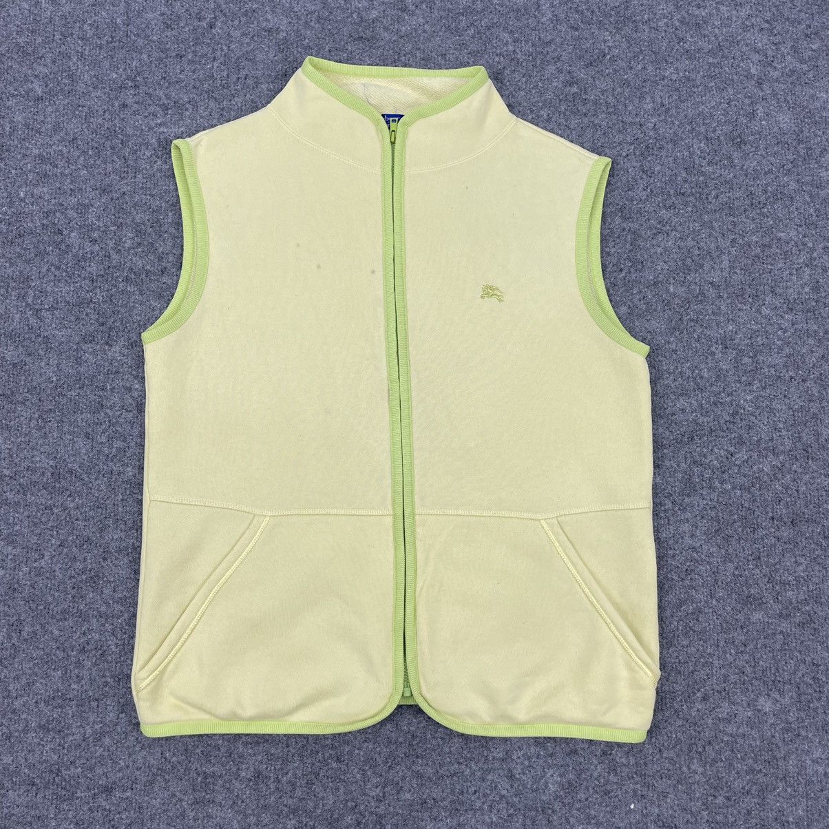 Burberry × Vintage Vintage Burberrys Vest Soft Yellow Size M Size US M / EU 48-50 / 2 - 1 Thumbnail