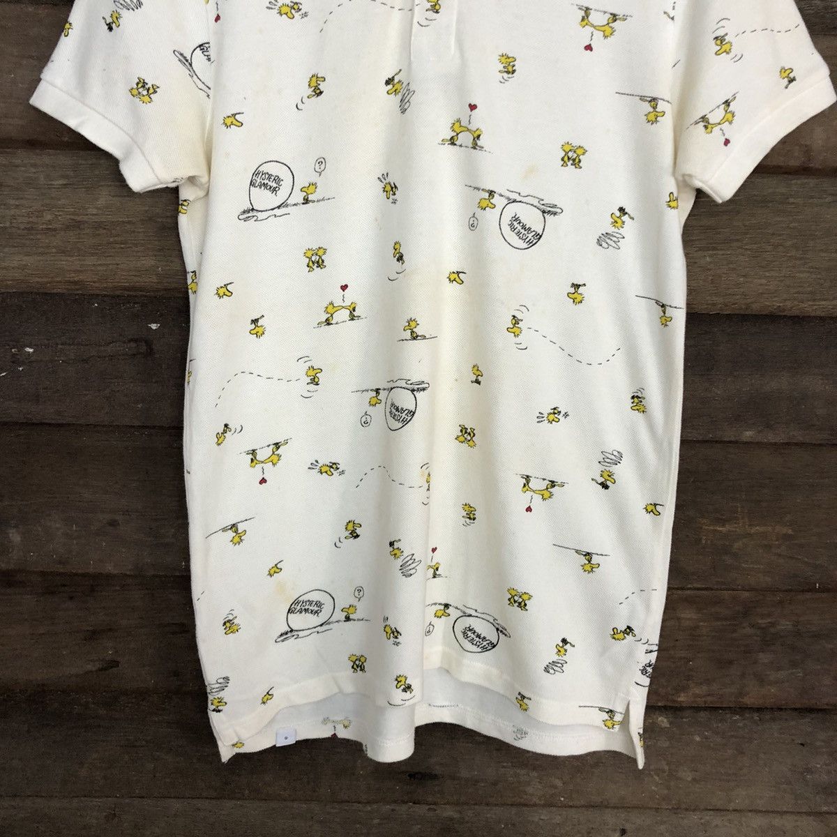 Peanuts × Vintage Peanuts fullprint White Collar Shirt #5600 Size M / US 6-8 / IT 42-44 - 6 Thumbnail
