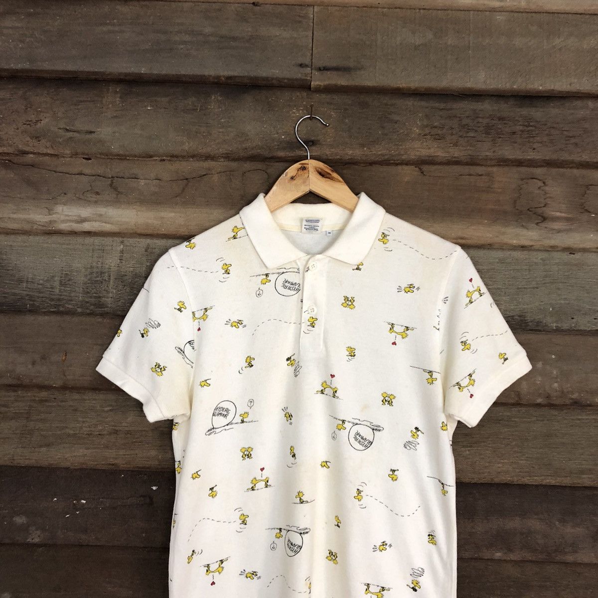Peanuts × Vintage Peanuts fullprint White Collar Shirt #5600 Size M / US 6-8 / IT 42-44 - 2 Thumbnail