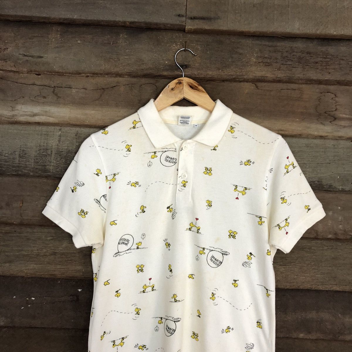 Peanuts × Vintage Peanuts fullprint White Collar Shirt #5600 Size M / US 6-8 / IT 42-44 - 7 Thumbnail