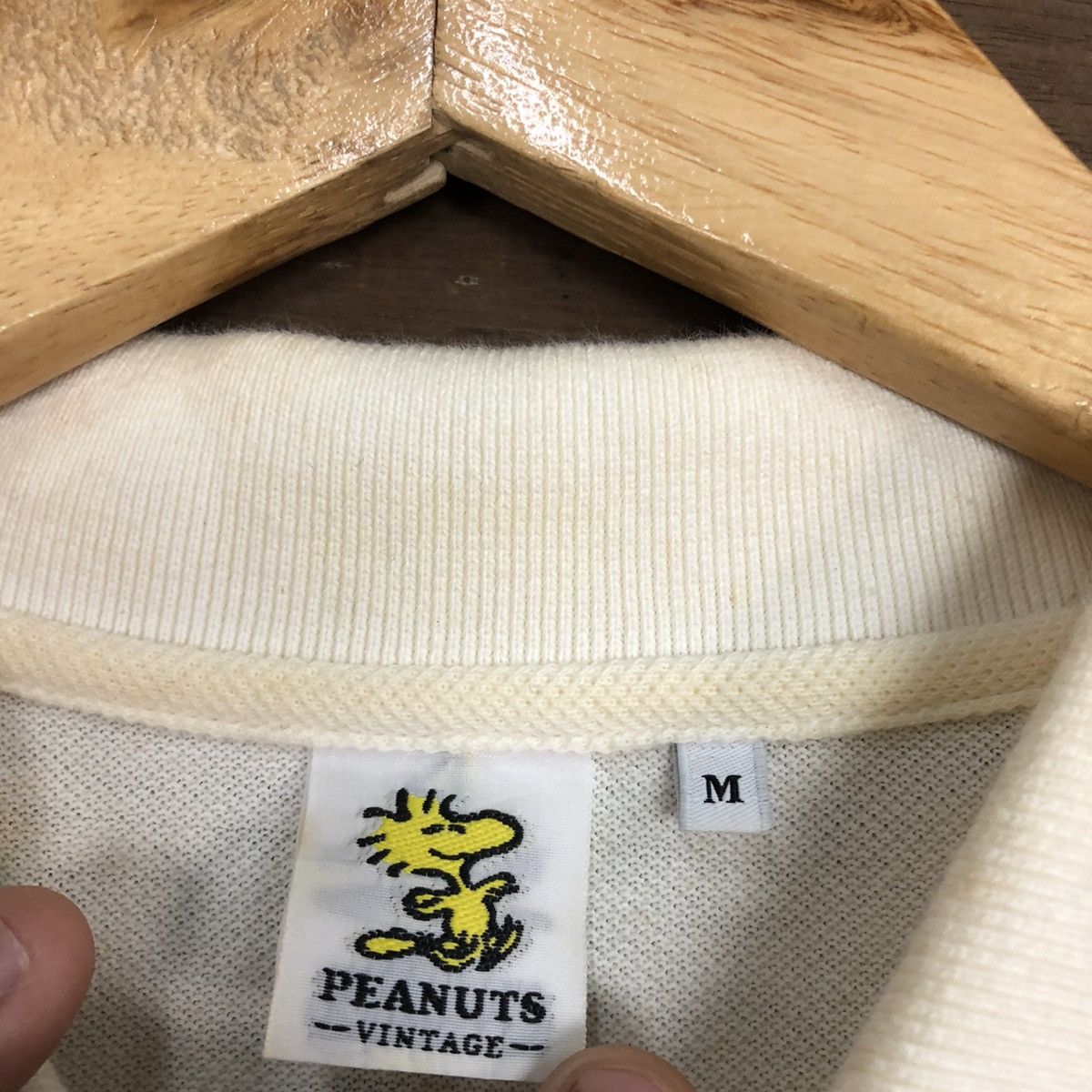 Peanuts × Vintage Peanuts fullprint White Collar Shirt #5600 Size M / US 6-8 / IT 42-44 - 8 Thumbnail