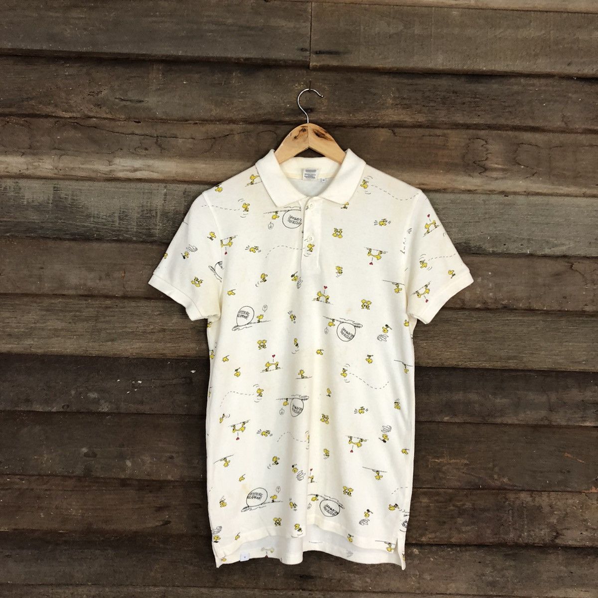Peanuts × Vintage Peanuts fullprint White Collar Shirt #5600 Size M / US 6-8 / IT 42-44 - 1 Thumbnail