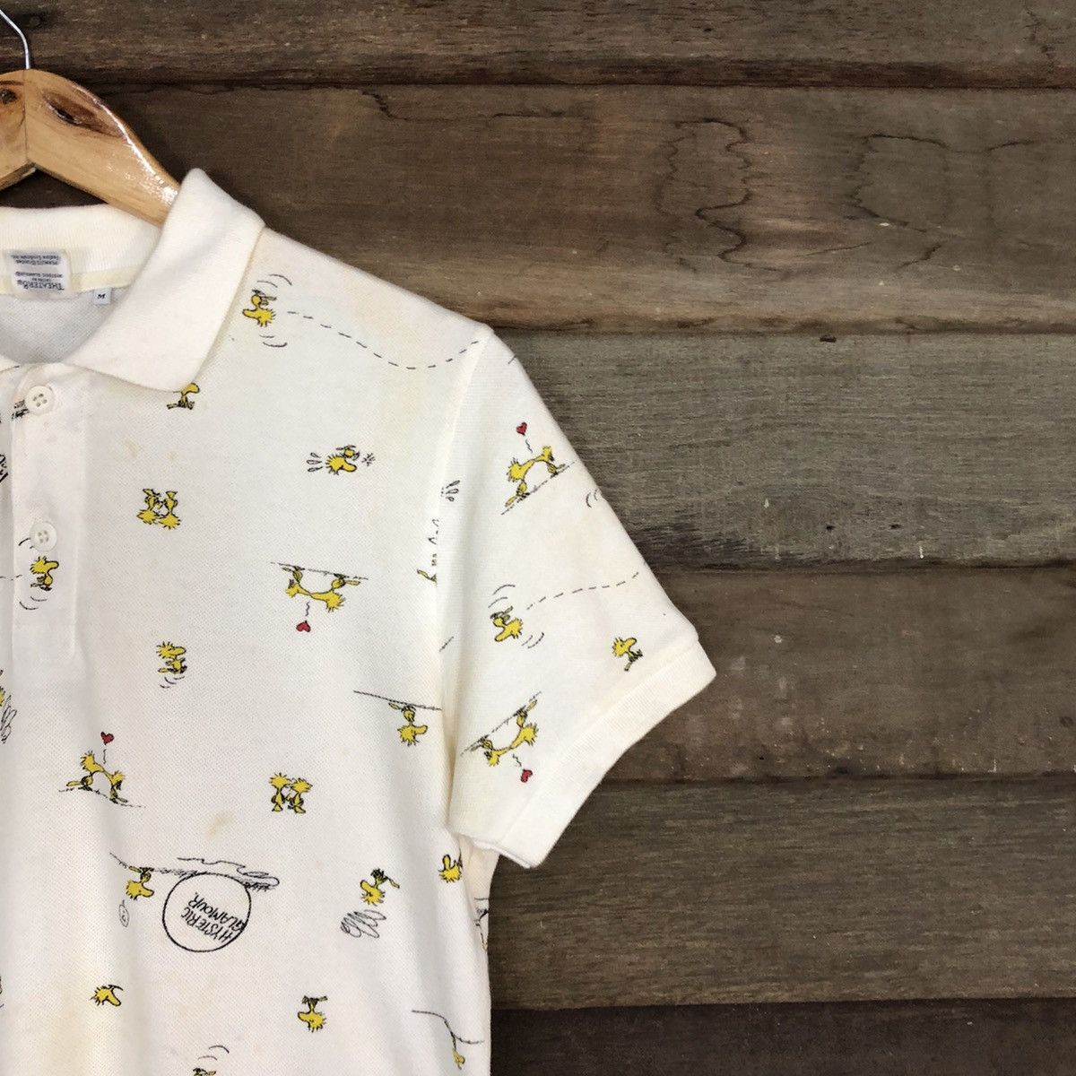 Peanuts × Vintage Peanuts fullprint White Collar Shirt #5600 Size M / US 6-8 / IT 42-44 - 4 Thumbnail