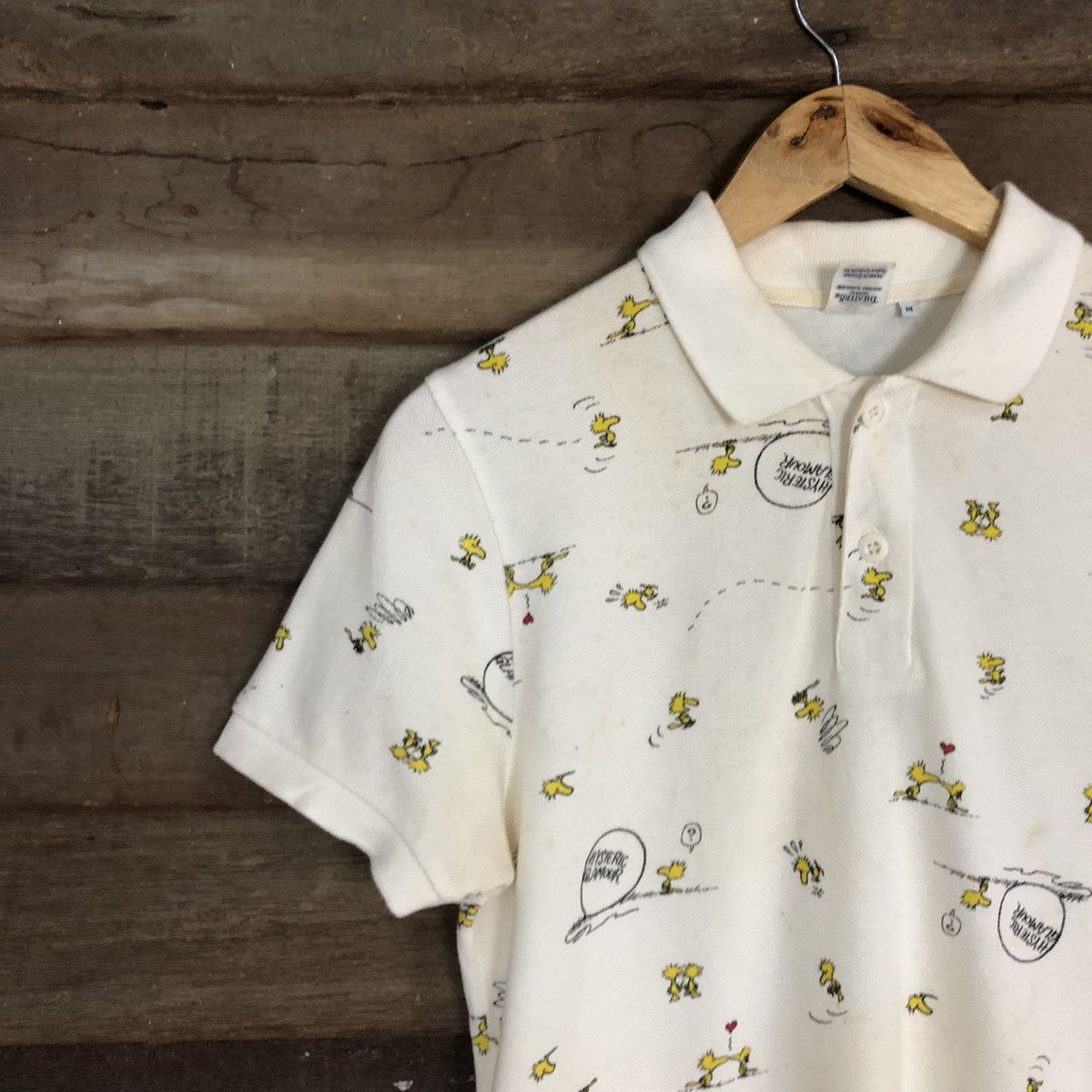 Peanuts × Vintage Peanuts fullprint White Collar Shirt #5600 Size M / US 6-8 / IT 42-44 - 5 Thumbnail