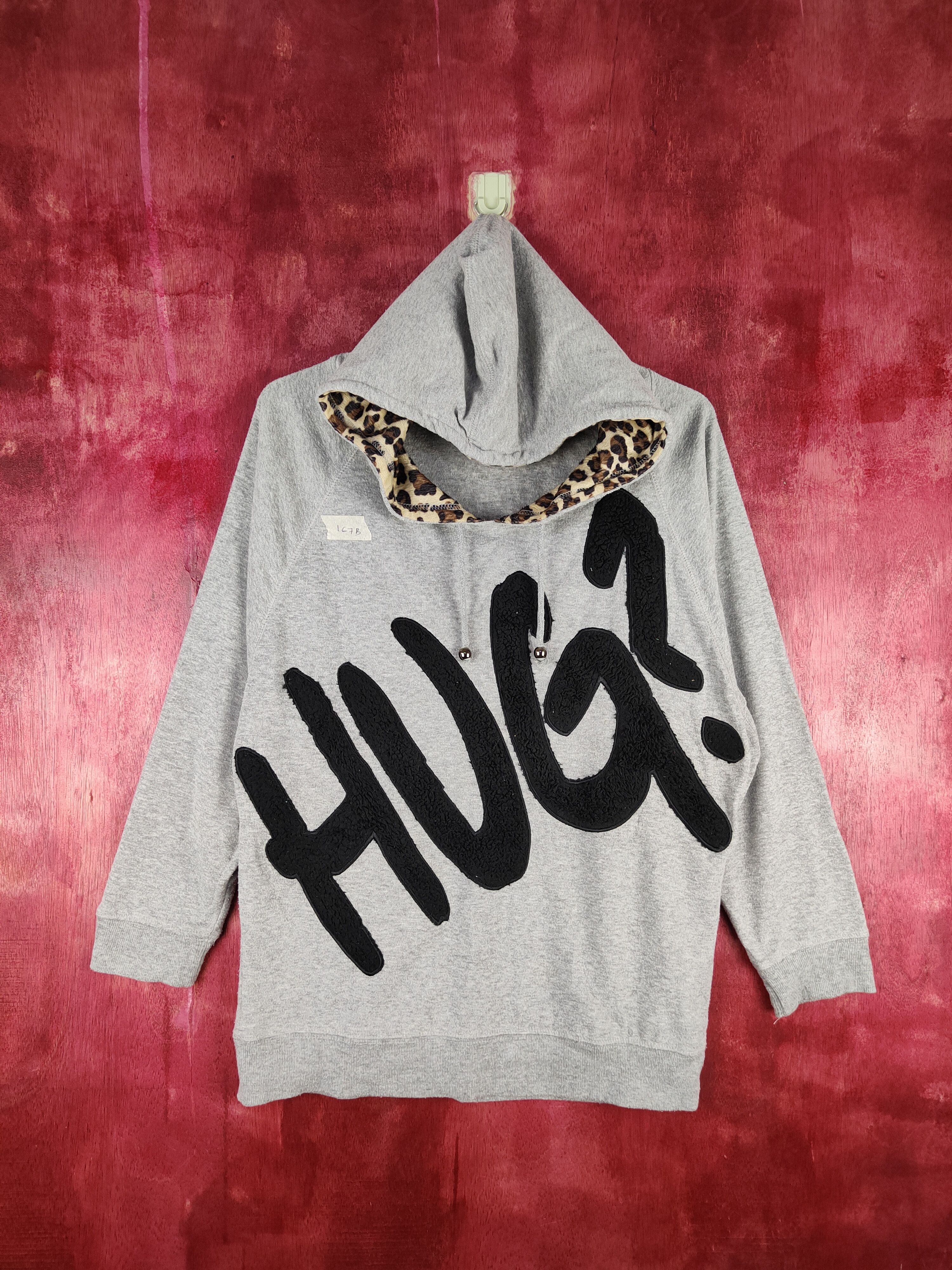 City Streets × Japanese Brand Galyge Gray Hug Hoodie Sweatshirt hoodie leopard #167B Size L / US 10 / IT 46 - 1 Thumbnail
