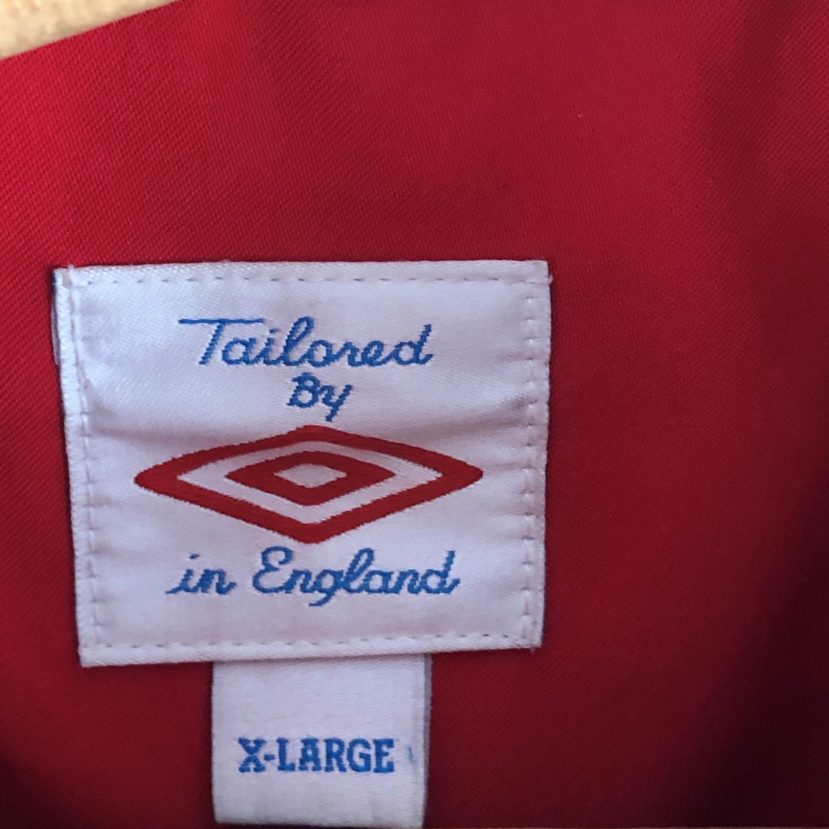Umbro VINTAGE UMBRO RED LIGHT JACKET ENGLAND BIG BACK LOGO Size US XL / EU 56 / 4 - 10 Thumbnail