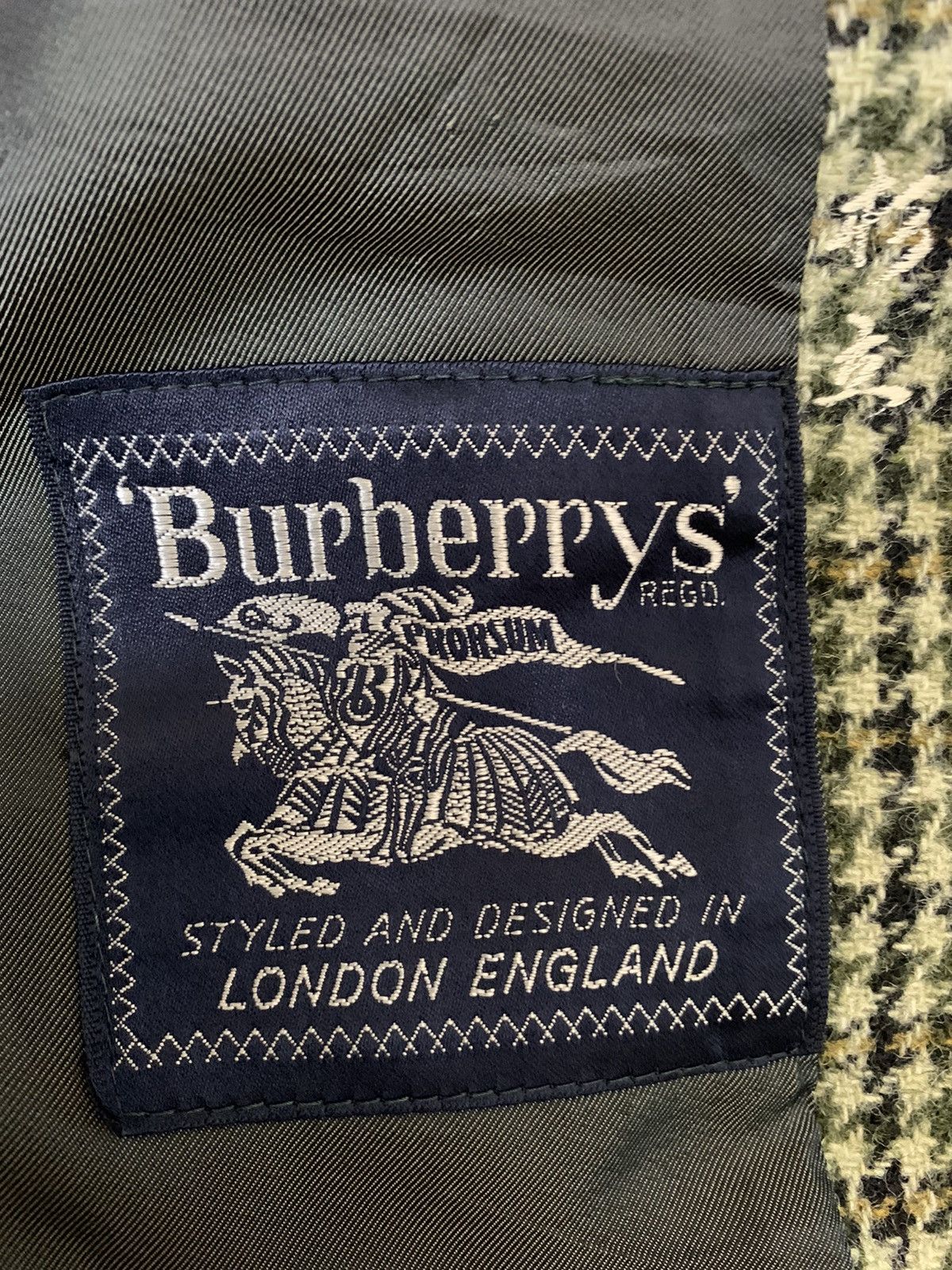 Burberry Vintage 80s Burberrys Plaid Wool Blazer Jacket Size US M / EU 48-50 / 2 - 6 Thumbnail