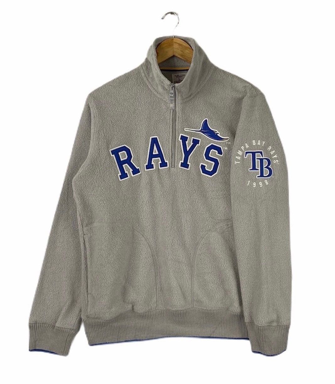 image of Tampa Bay Rays American Mlb Fleece Sweatshirt Jumper in Grey, Men's (Size Medium)