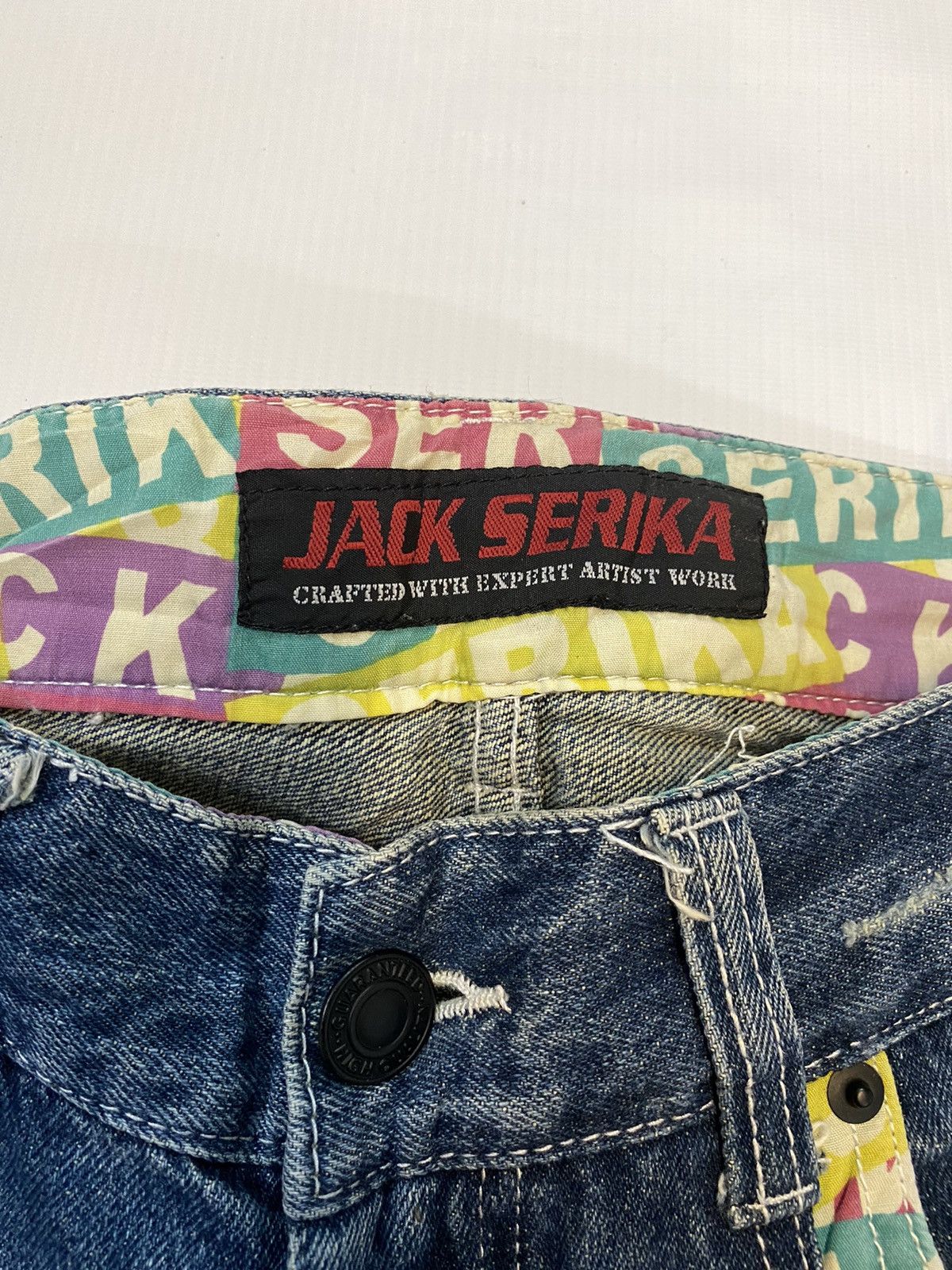 Japanese Brand × Vintage Vintage Jack Serika Crafted With Expert Artist Work Denim Size US 31 - 9 Thumbnail