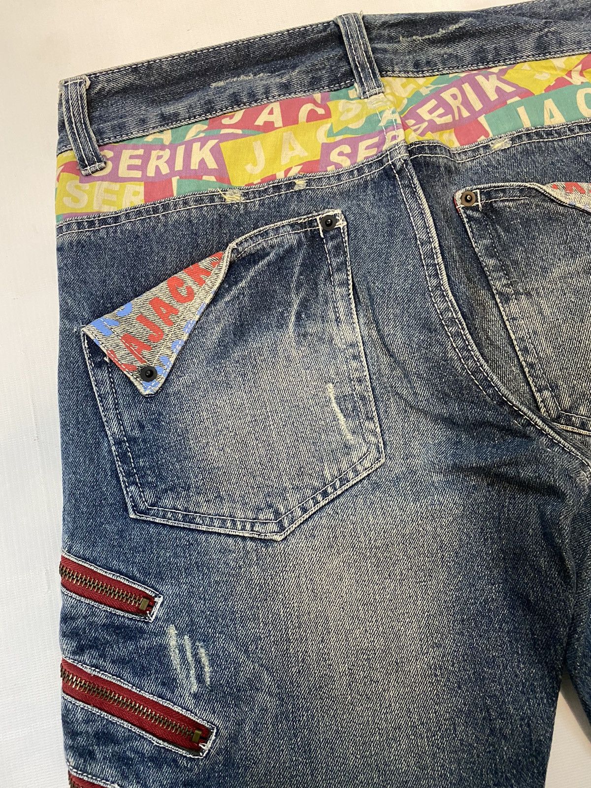 Japanese Brand × Vintage Vintage Jack Serika Crafted With Expert Artist Work Denim Size US 31 - 15 Thumbnail