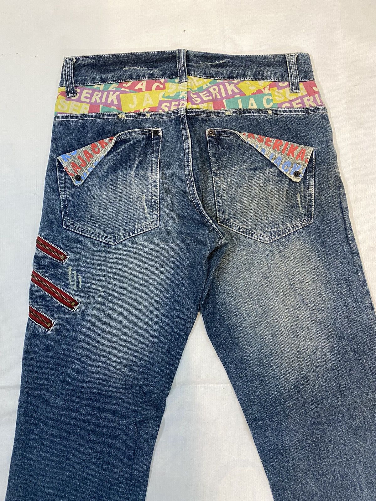 Japanese Brand × Vintage Vintage Jack Serika Crafted With Expert Artist Work Denim Size US 31 - 14 Thumbnail
