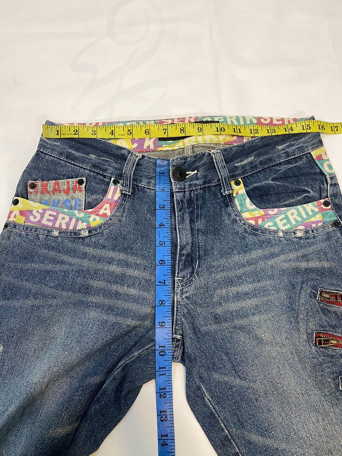 Japanese Brand × Vintage Vintage Jack Serika Crafted With Expert Artist Work Denim Size US 31 - 17 Thumbnail