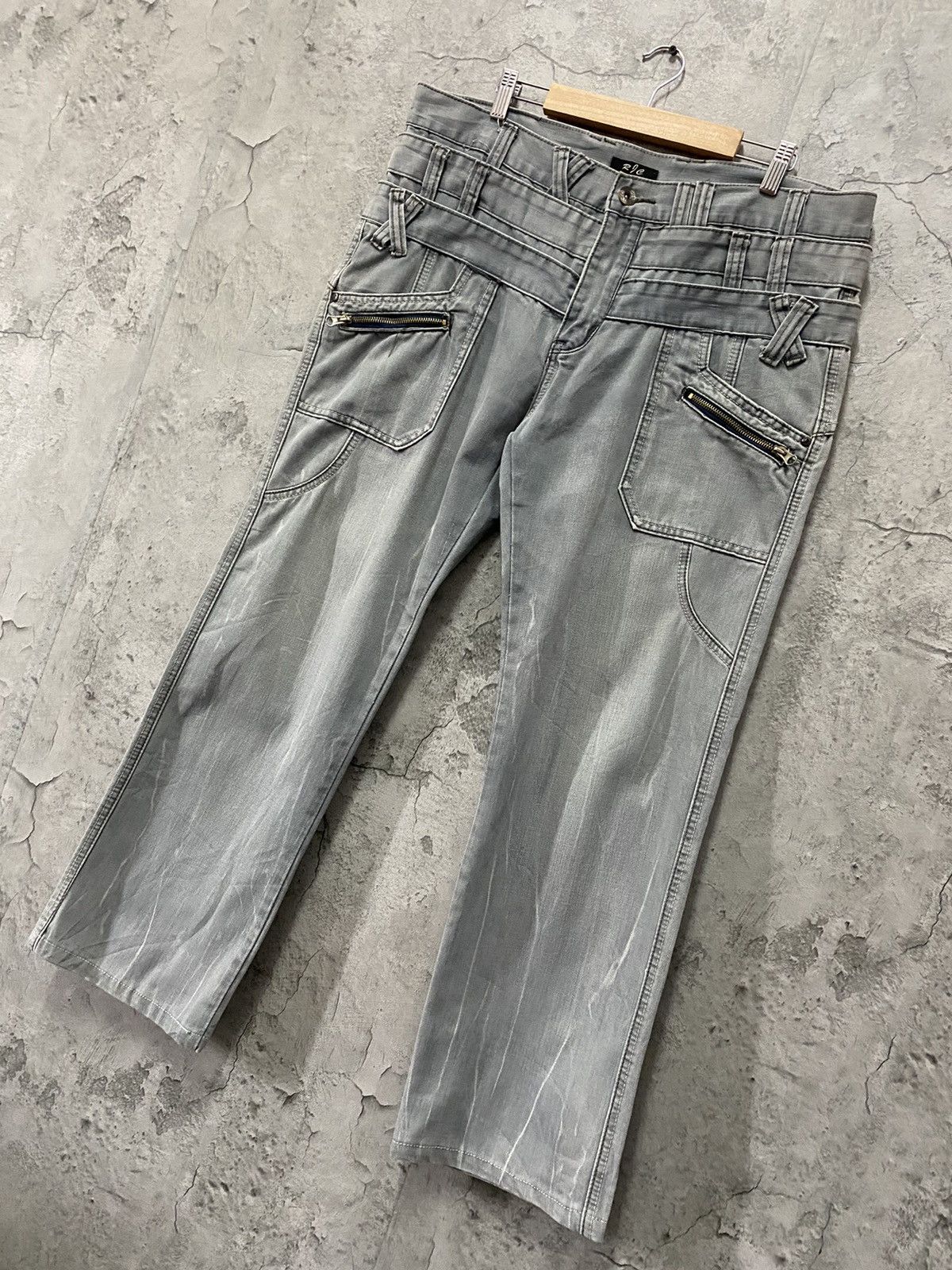 Designer × Japanese Brand Vintage R7C Triple Waist Bush Pocket Pants Size US 36 / EU 52 - 3 Thumbnail