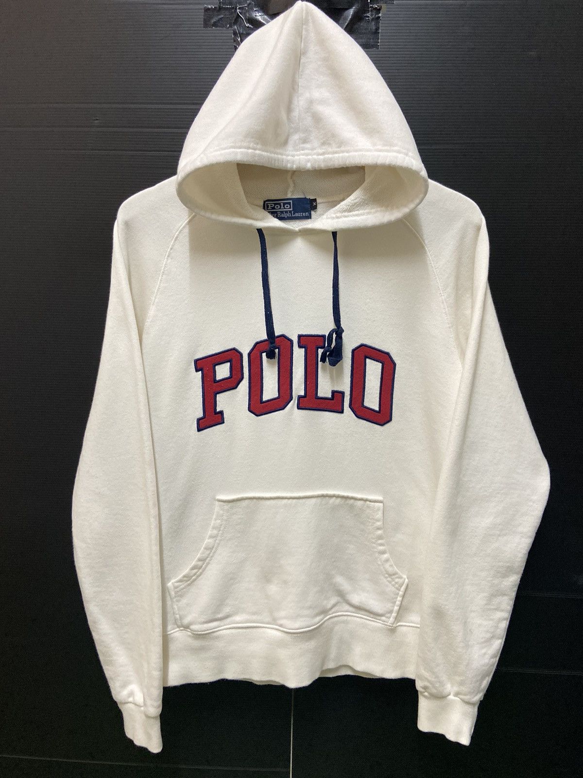 Vintage Polo Ralph Lauren Big Logo White Hoodie