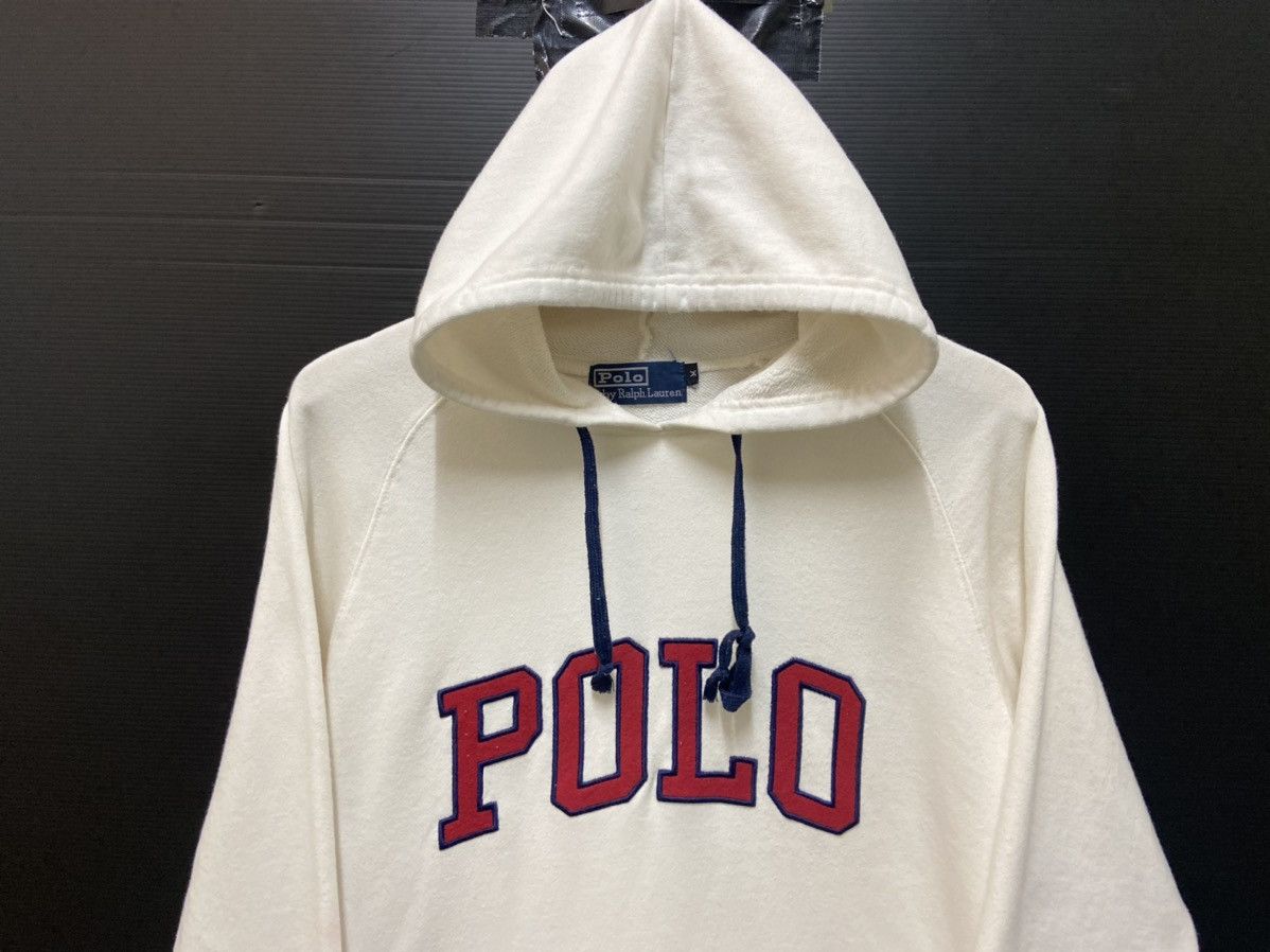 Polo Ralph Lauren × Vintage Vintage Polo Ralph Lauren Big Logo White Hoodie Size US M / EU 48-50 / 2 - 3 Thumbnail