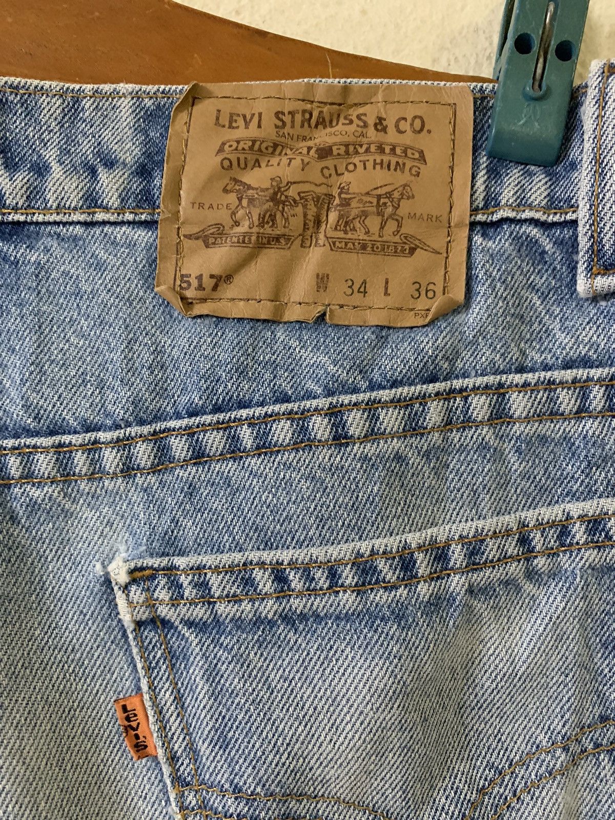 Levi's Vintage 90s Levis 517 Orange Tab Jeans Size US 34 / EU 50 - 11 Thumbnail