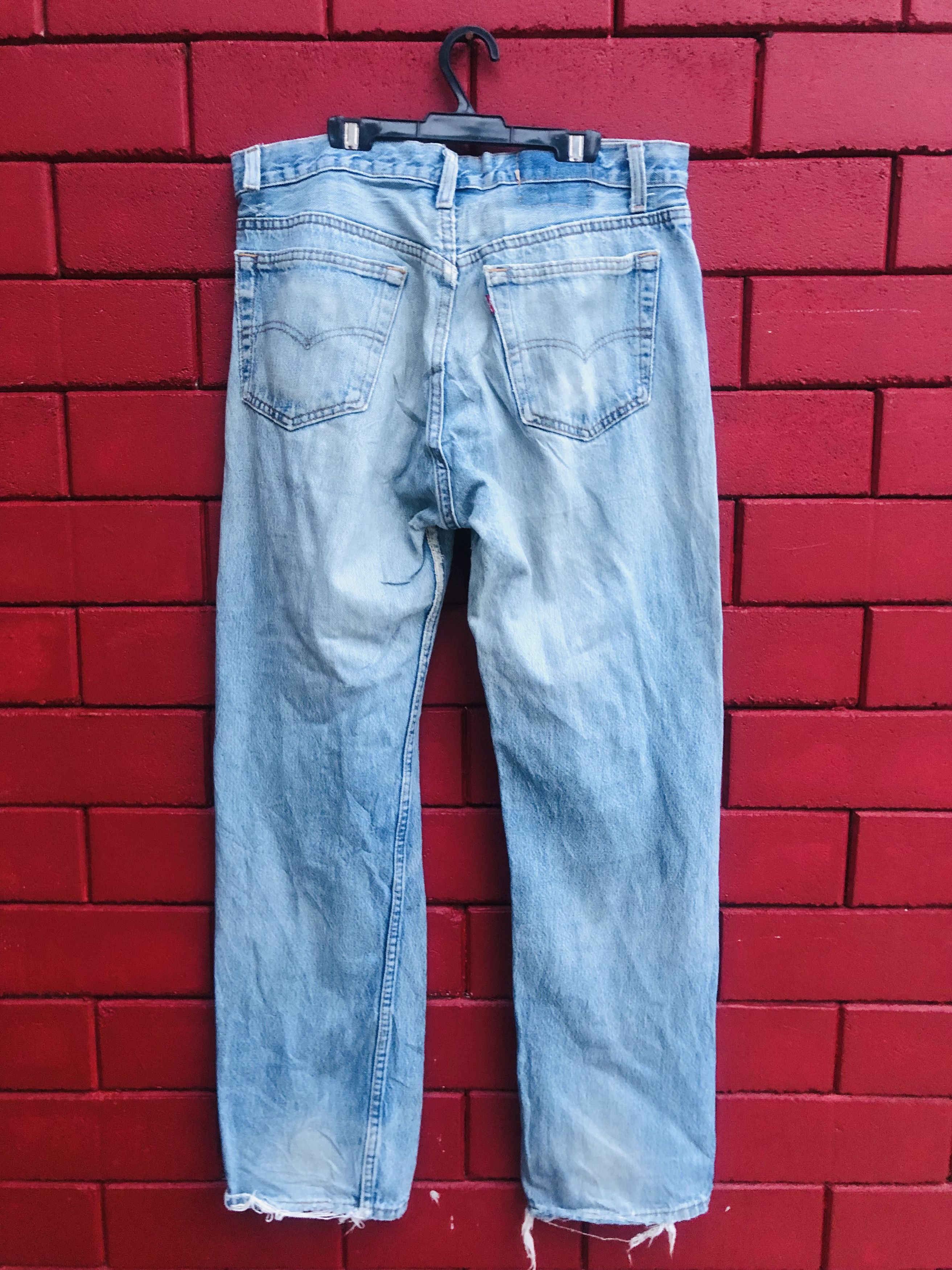 Japanese Brand × Vintage Vintage Levis Distressed Sky Blue Colour Designer Style Size US 31 - 2 Thumbnail