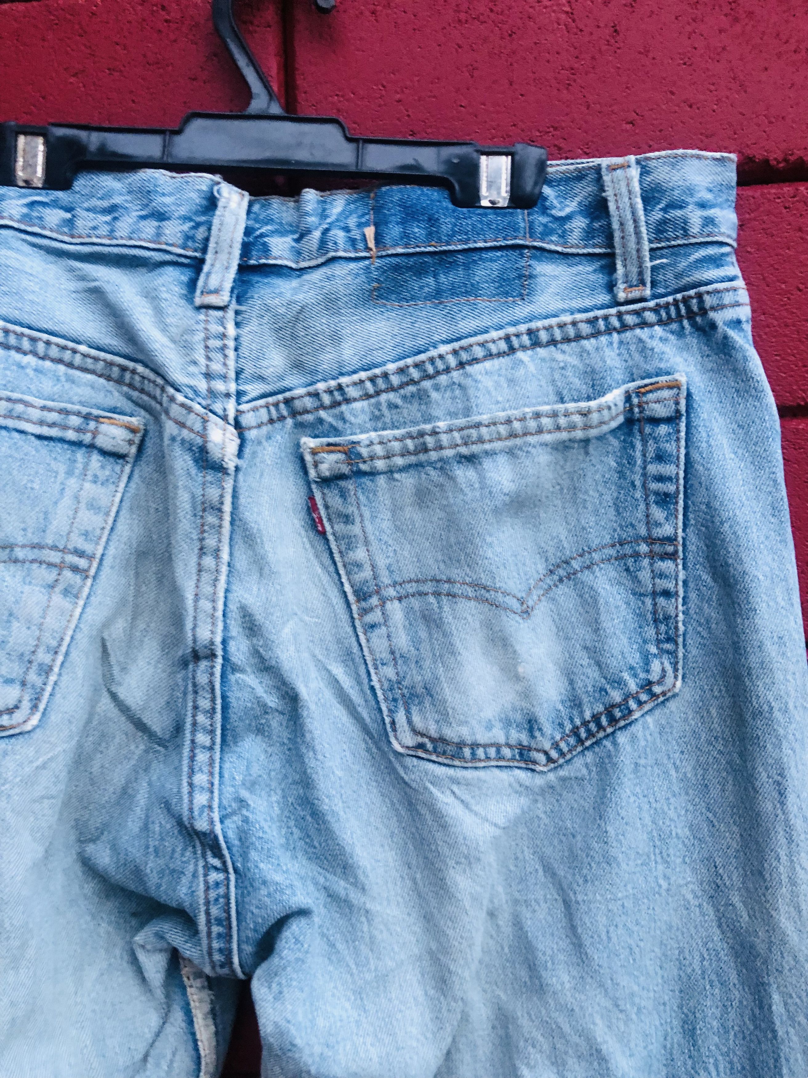 Japanese Brand × Vintage Vintage Levis Distressed Sky Blue Colour Designer Style Size US 31 - 5 Thumbnail