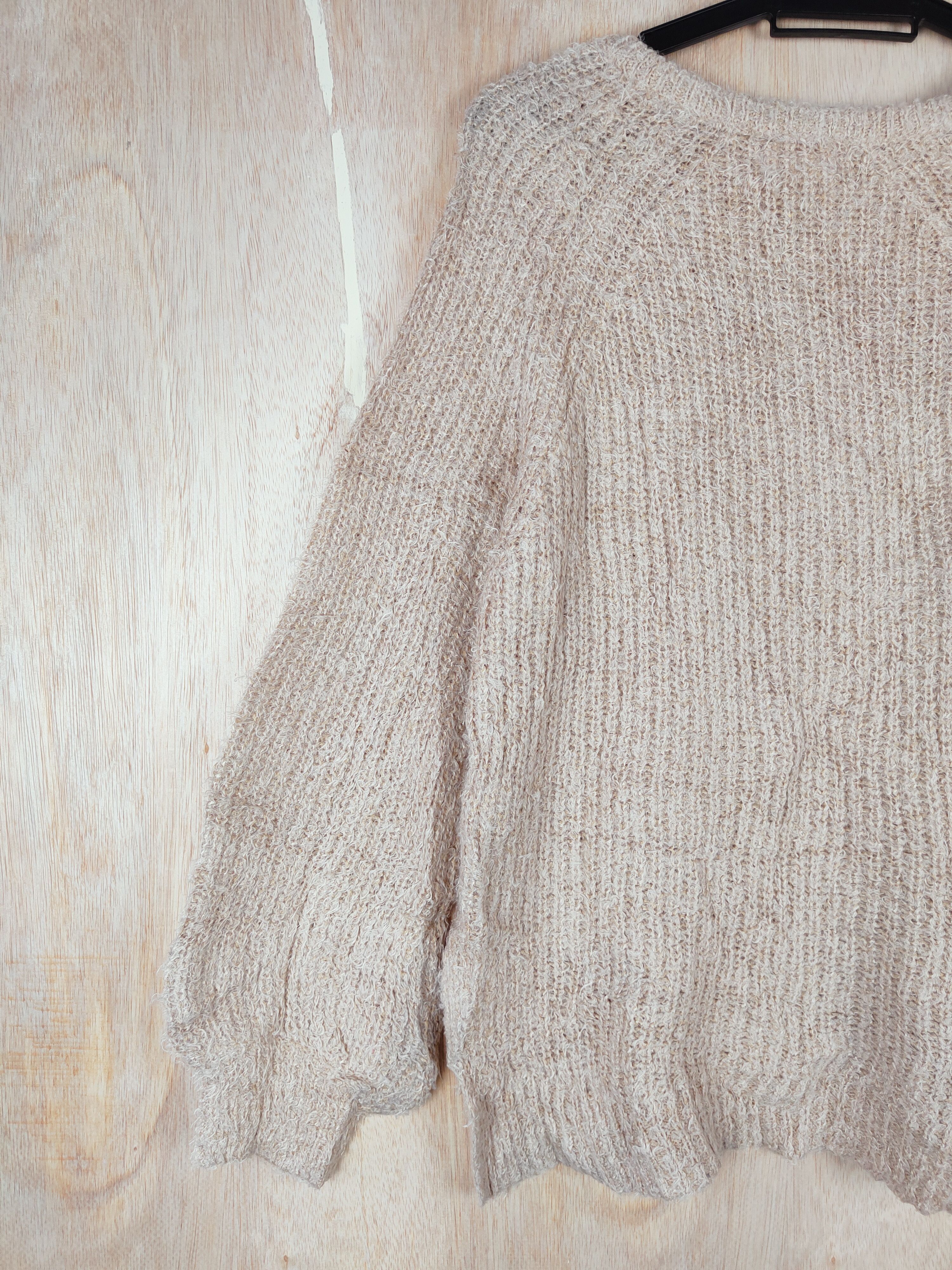 Homespun Knitwear × Japanese Brand Earth Music&Ecology Beige Mohair Knitwear #S254 Size US S / EU 44-46 / 1 - 6 Thumbnail