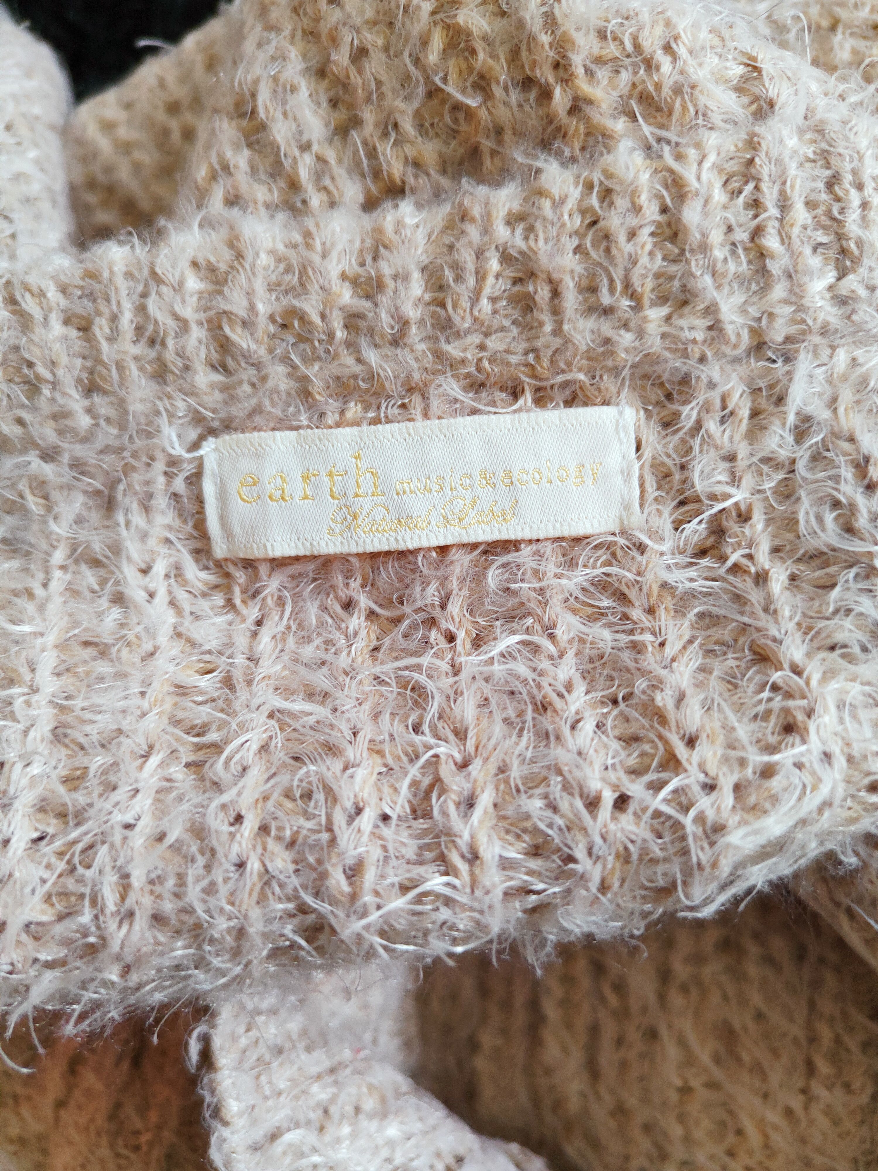 Homespun Knitwear × Japanese Brand Earth Music&Ecology Beige Mohair Knitwear #S254 Size US S / EU 44-46 / 1 - 12 Thumbnail