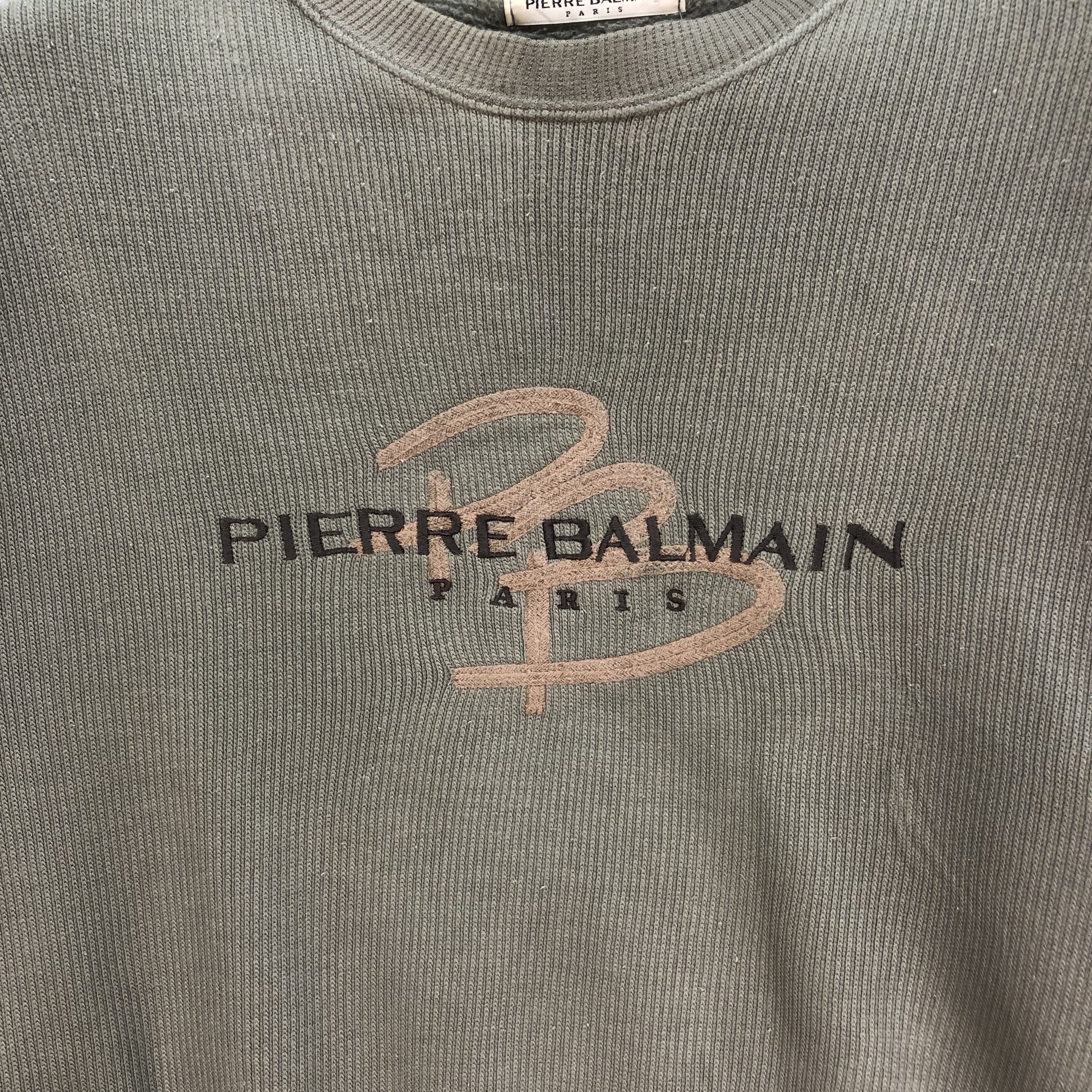 Pierre Balmain Pierre Balmain Paris Embroidery Big Logo Sweatshirt #6201-53 Size US S / EU 44-46 / 1 - 3 Thumbnail