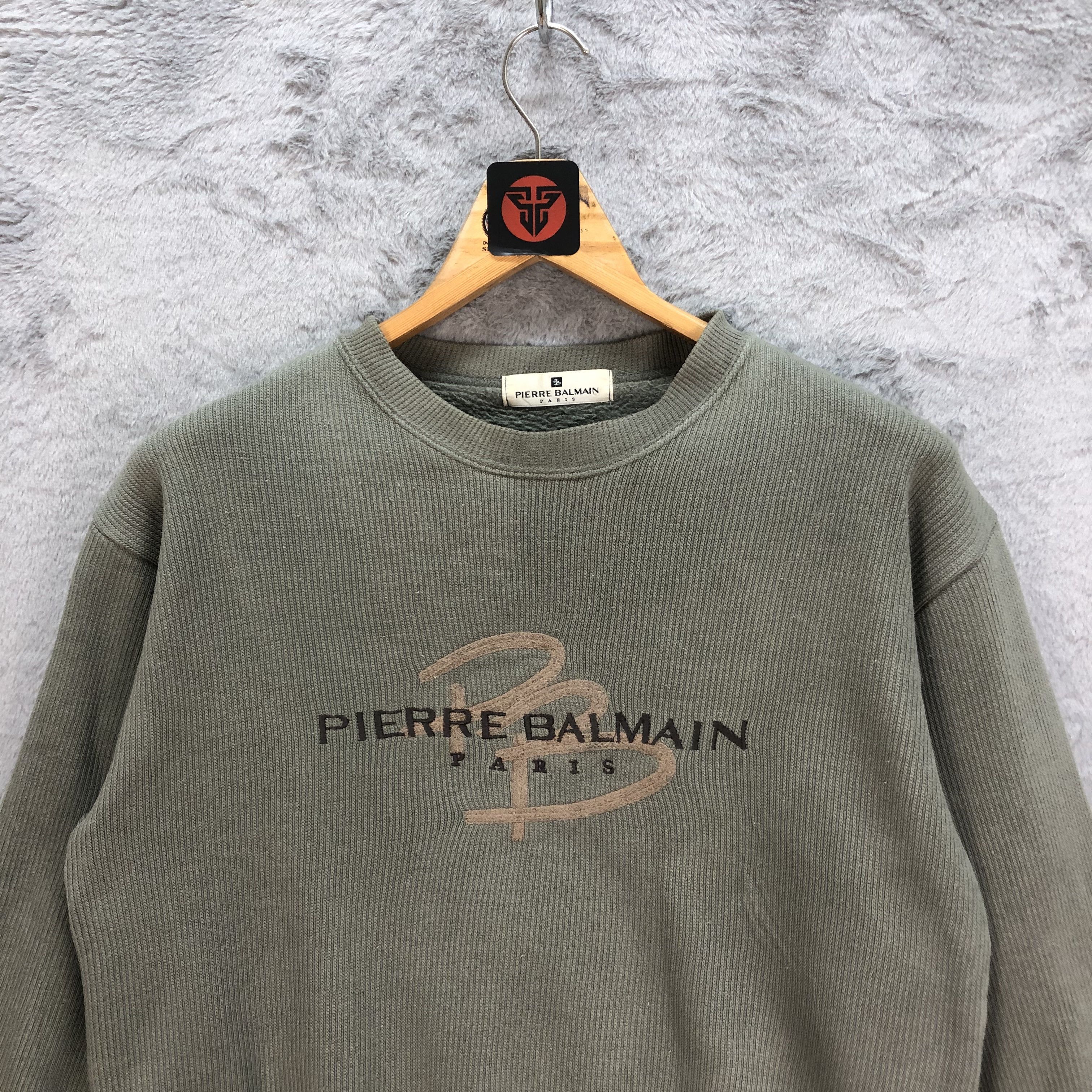 Pierre Balmain Pierre Balmain Paris Embroidery Big Logo Sweatshirt #6201-53 Size US S / EU 44-46 / 1 - 2 Thumbnail