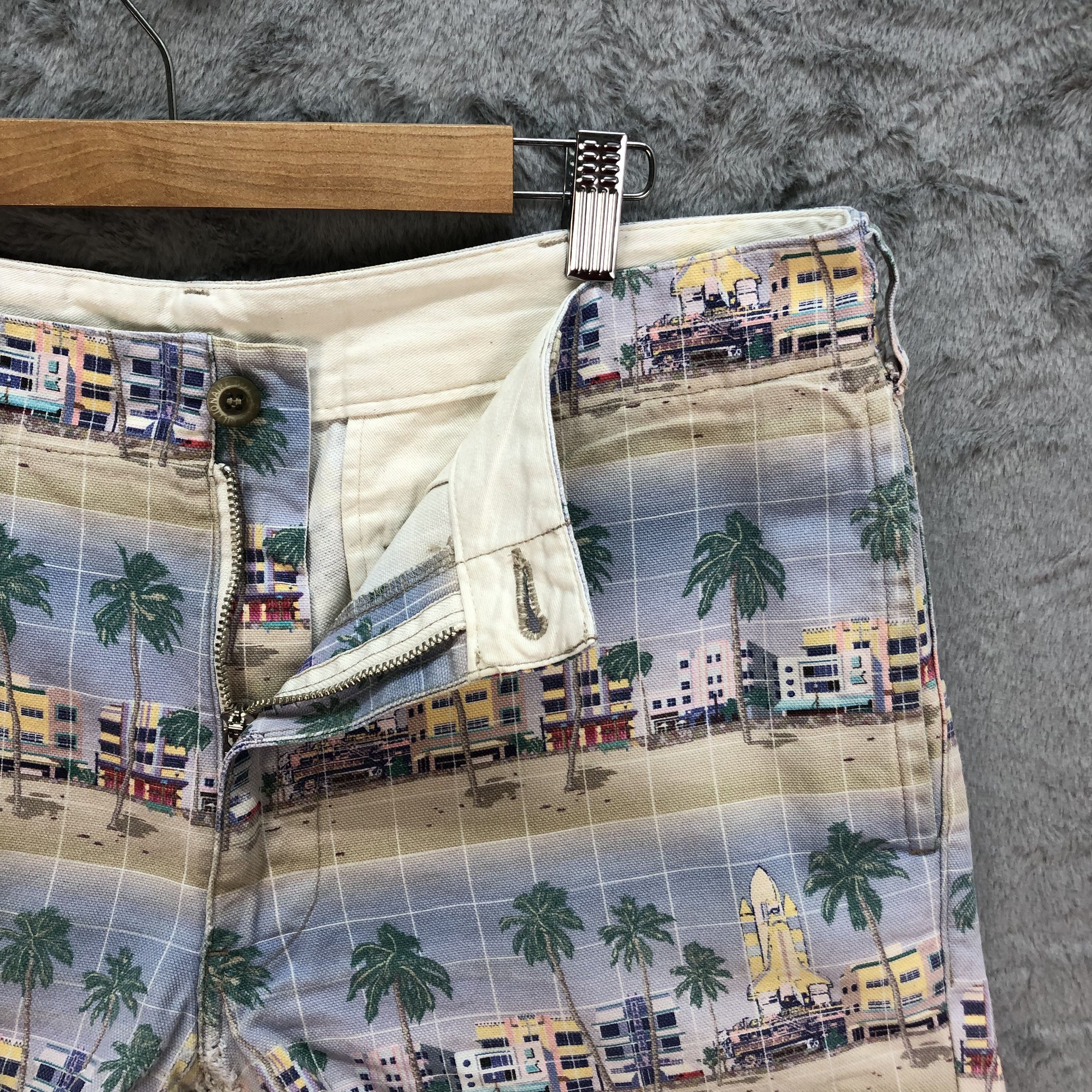 Billionaire Boys Club TRASHED🔥 BBC Beach Printed Shorts Denim #6213-54 Size US 37 - 4 Thumbnail