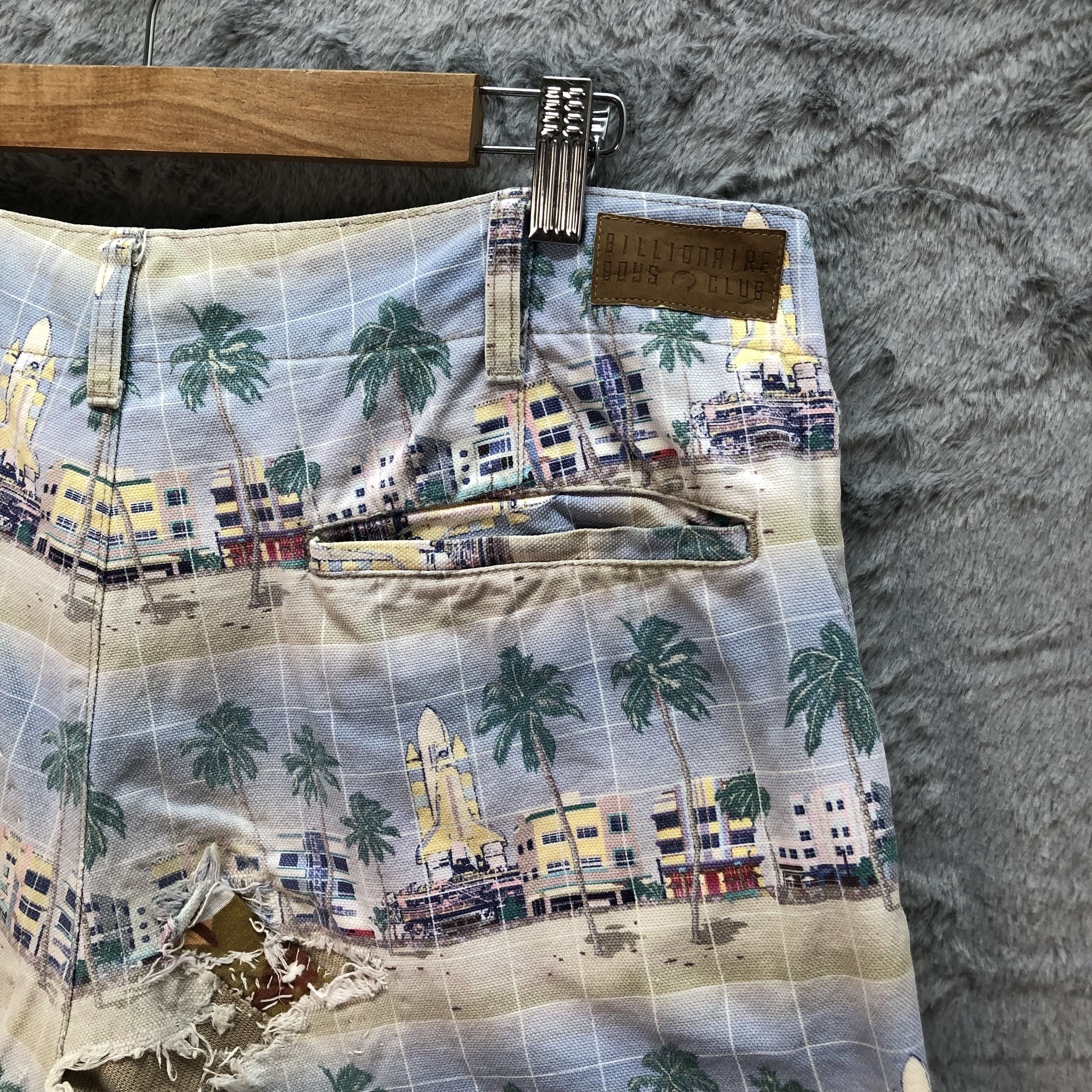 Billionaire Boys Club TRASHED🔥 BBC Beach Printed Shorts Denim #6213-54 Size US 37 - 12 Thumbnail