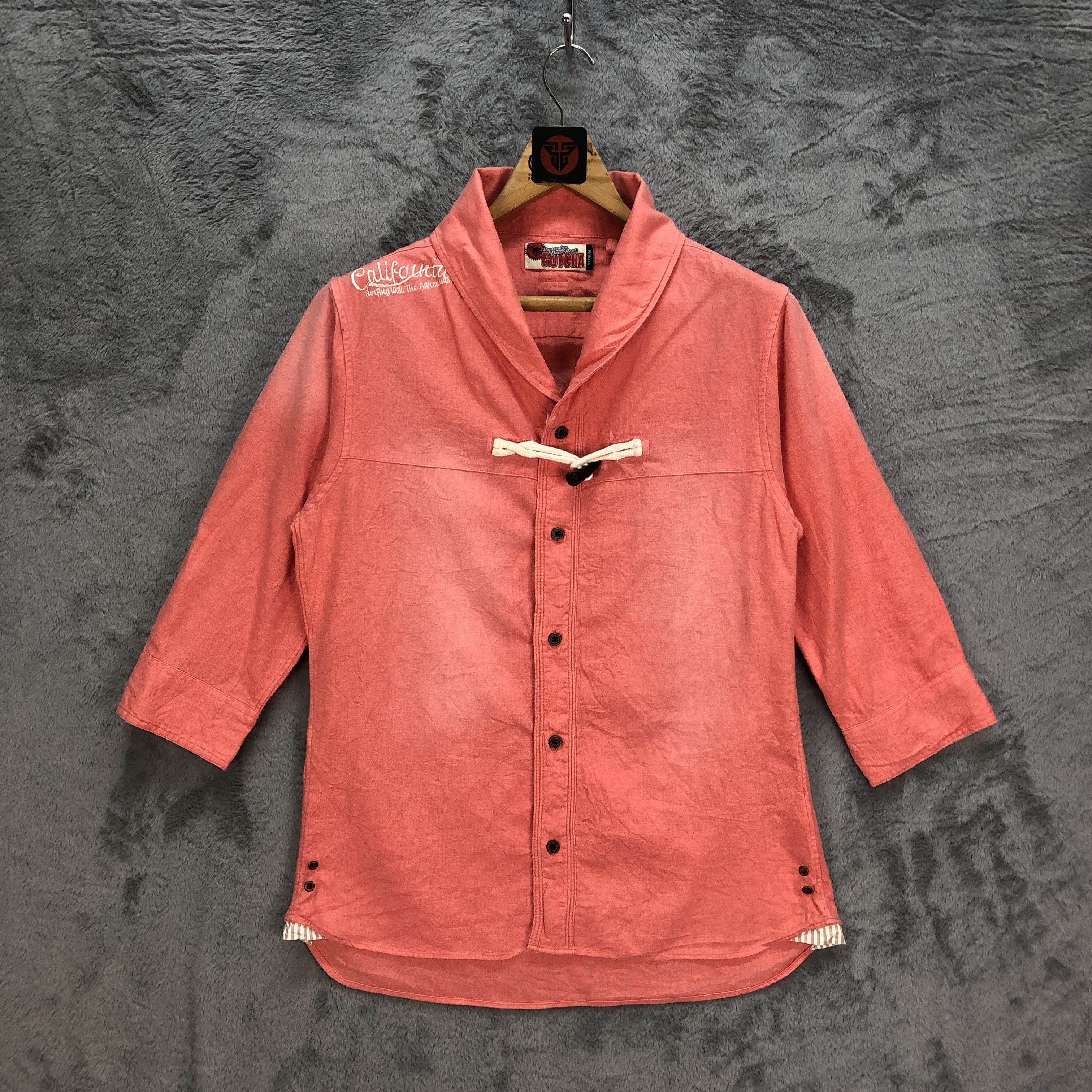 Gotcha Gotcha Master of Surfing Orange Button Ups Shirt #6190-52 Size US M / EU 48-50 / 2 - 1 Thumbnail