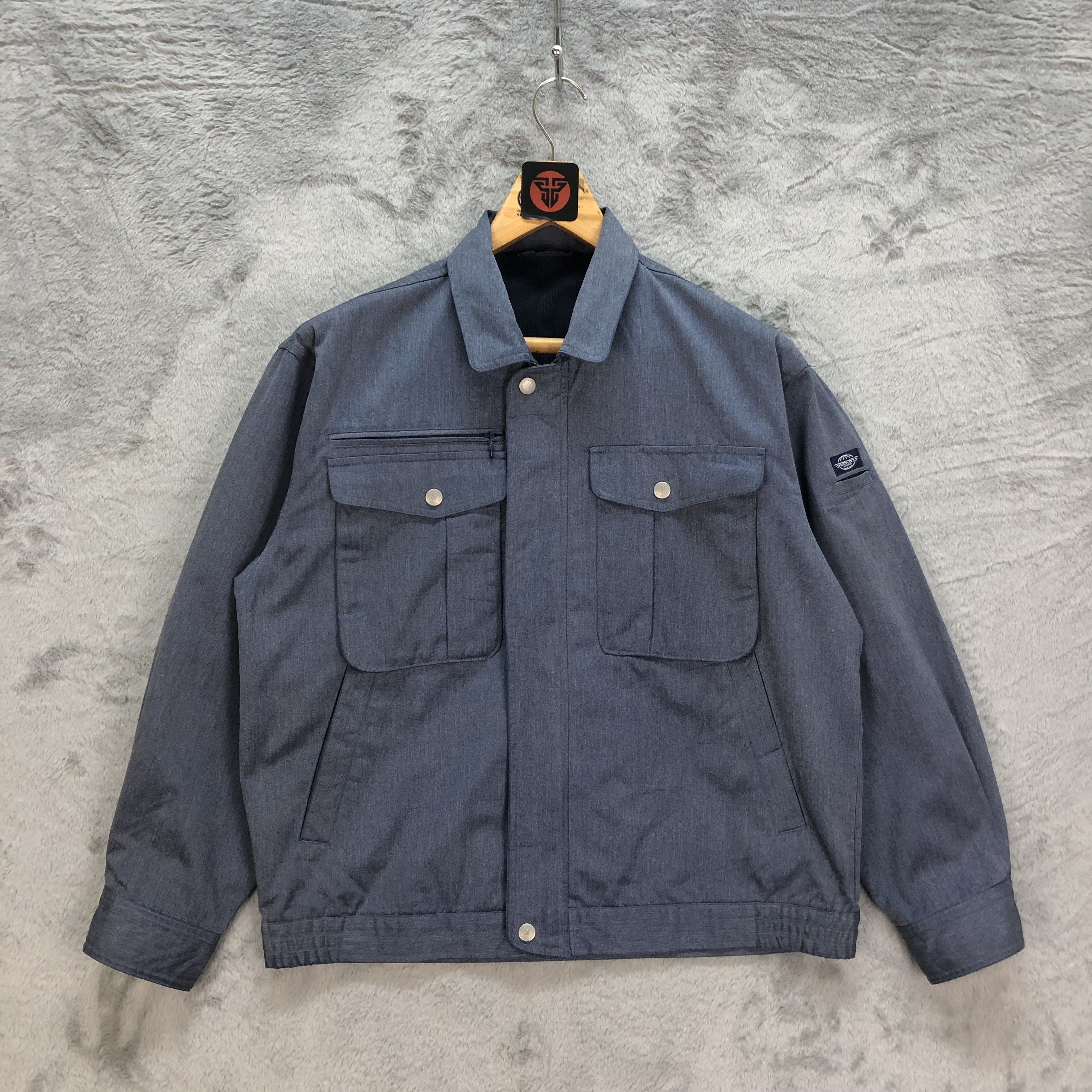 image of Persons x Vintage Person's Uniform Jacket / Chore Jacket 6186-52 in Grey, Men's (Size Medium)