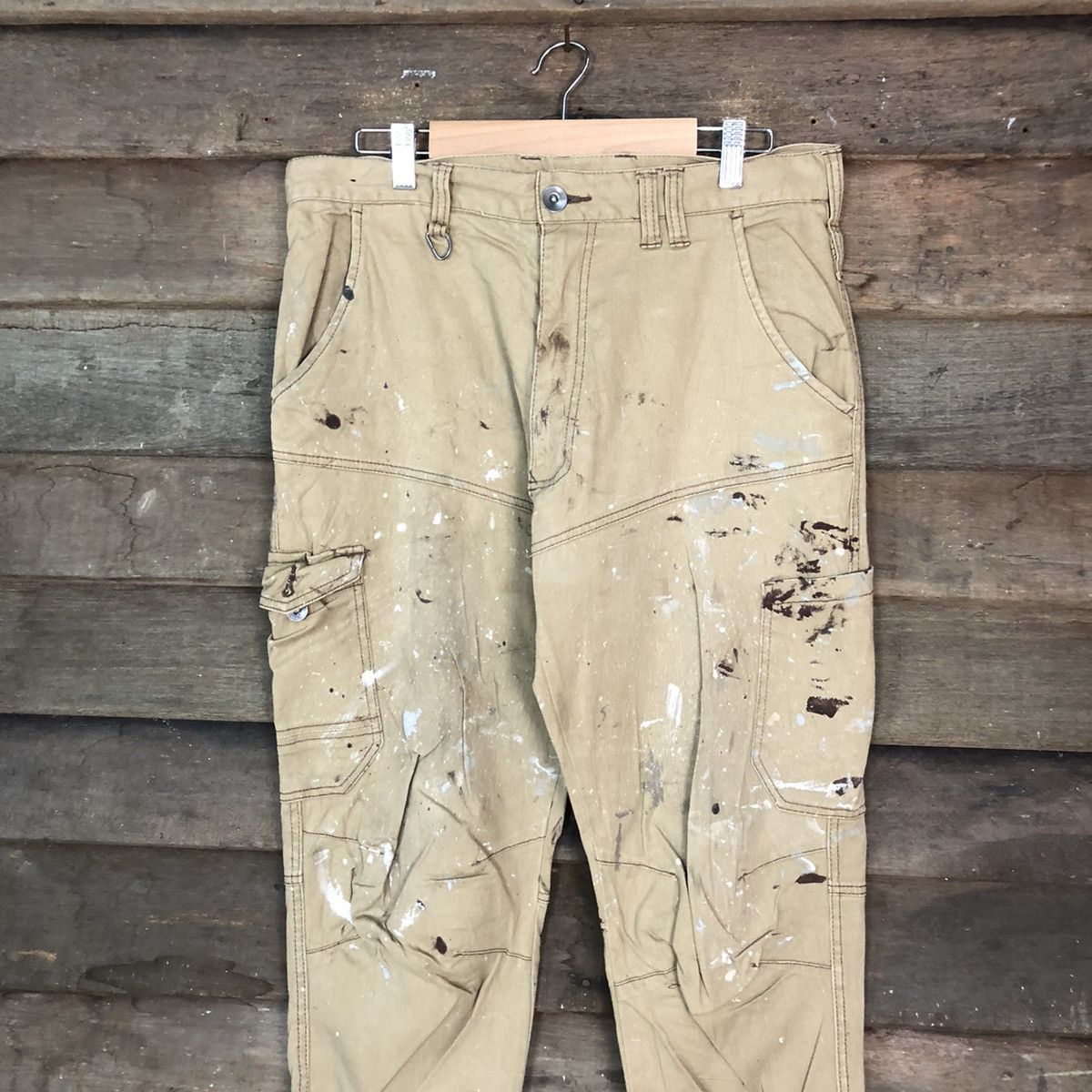 Japanese Brand Japan painter dirty thrased Multipocket Joggers Pants #6780 Size US 32 / EU 48 - 2 Thumbnail