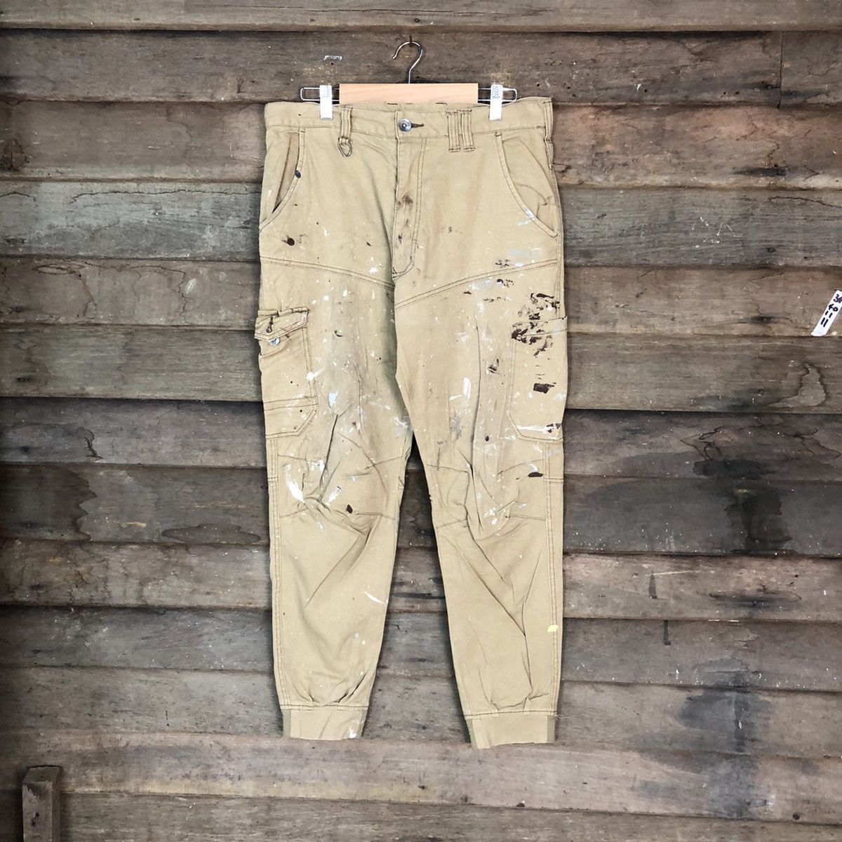 Japanese Brand Japan painter dirty thrased Multipocket Joggers Pants #6780 Size US 32 / EU 48 - 1 Thumbnail